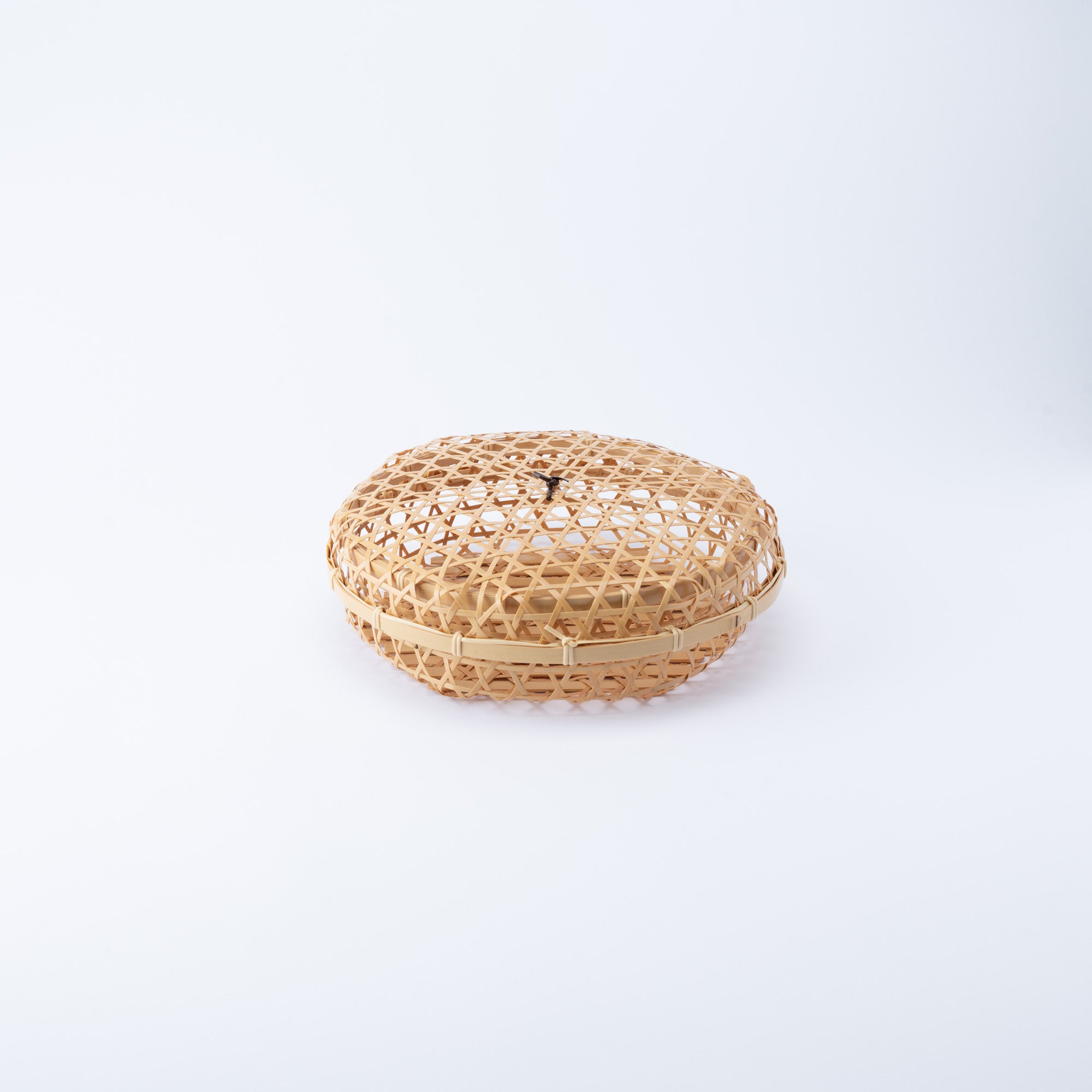 Hexagon Weave Bamboo Basket with Lid