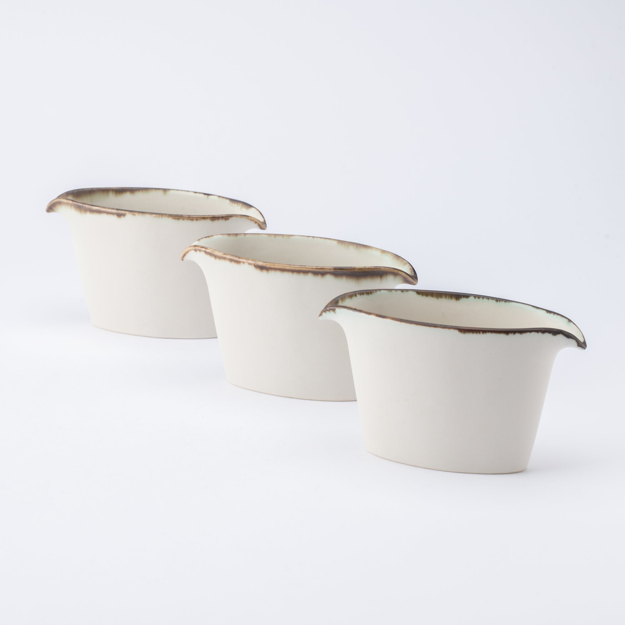 Soporte para salsa y utensilios con glaseado terroso