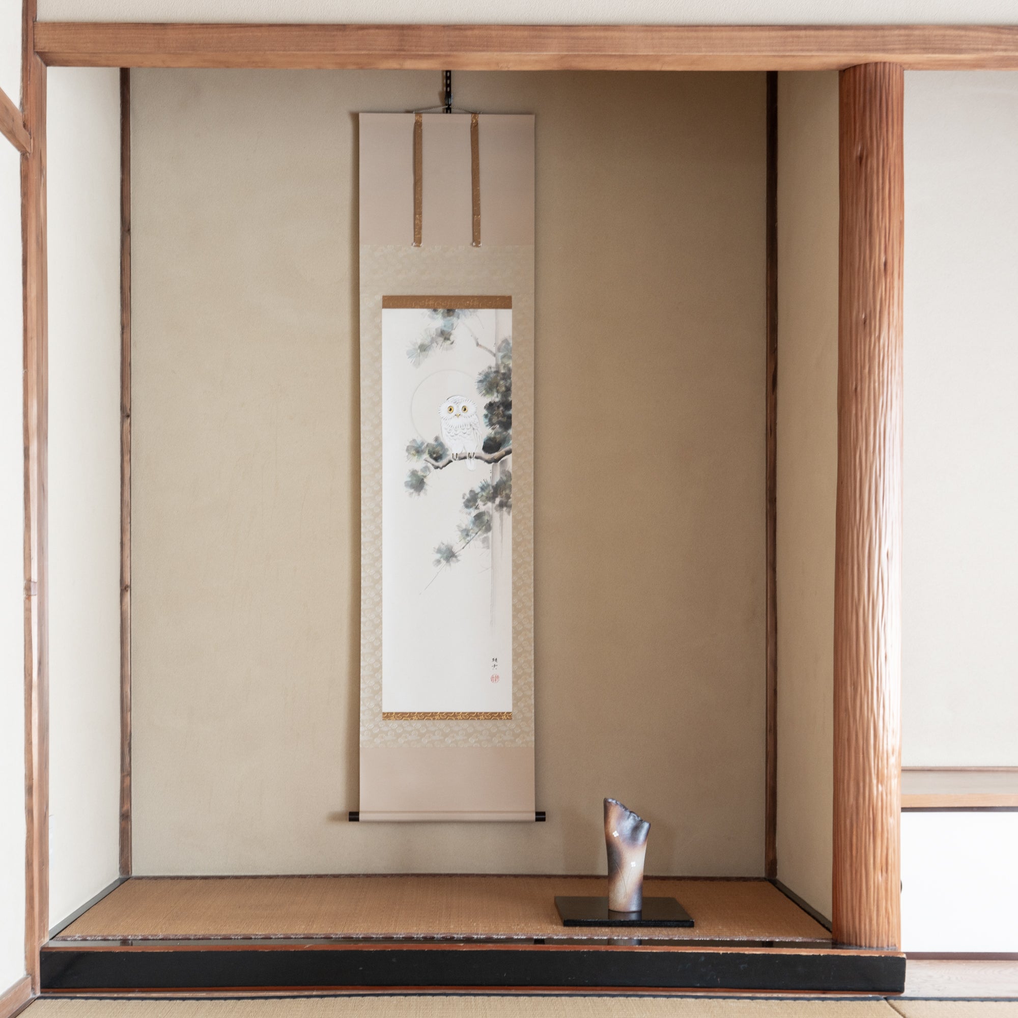 The Owl Kakejiku Hanging Scroll