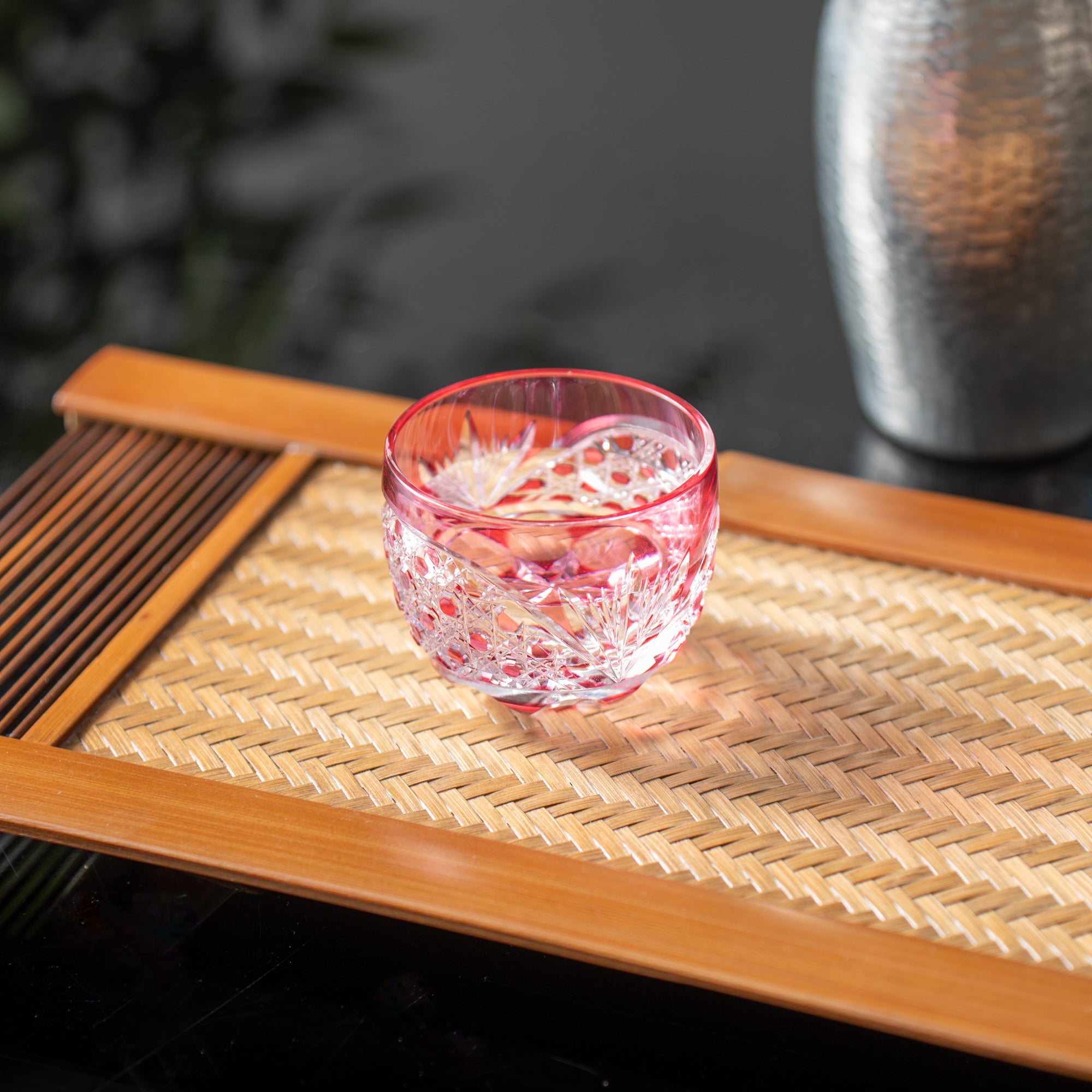 Pink Crystal Guinomi Sake Cup