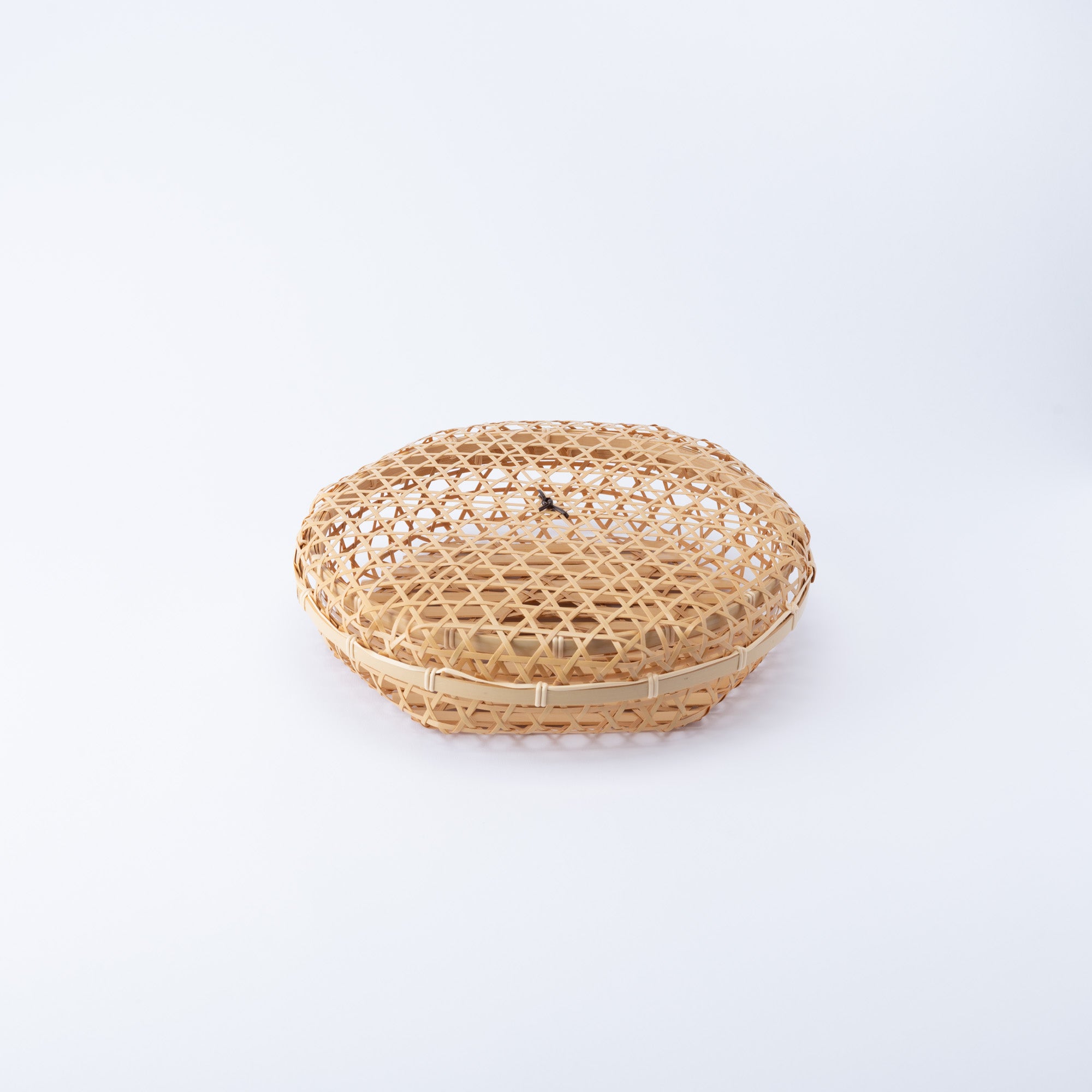 Hexagon Weave Bamboo Basket with Lid
