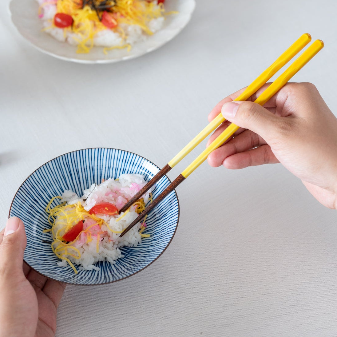 Yellow Perfect Fit Dishwasher Safe Wakasa Lacquer Reusable Chopsticks