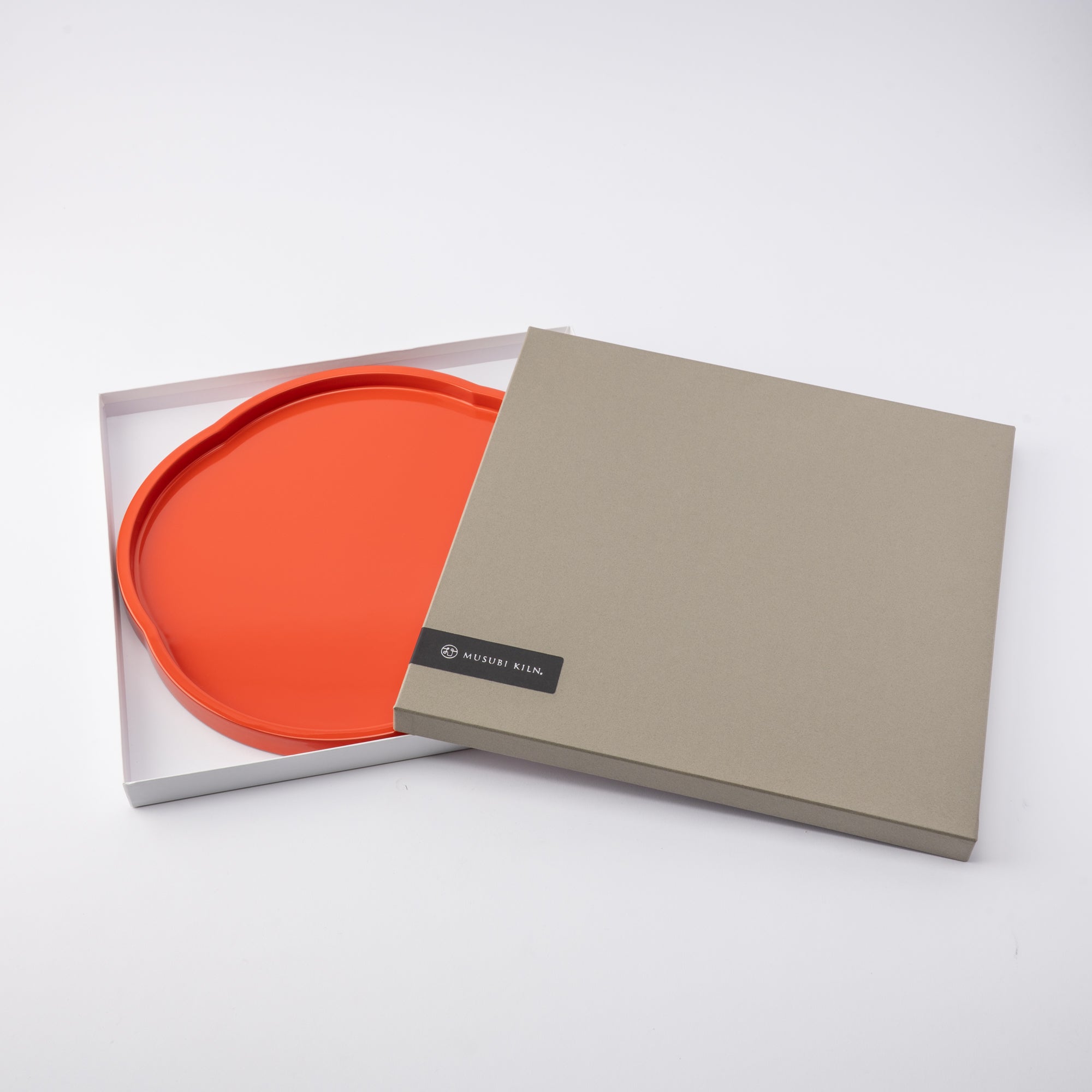 Red Plum-Shaped Serving Tray 11.6 IN