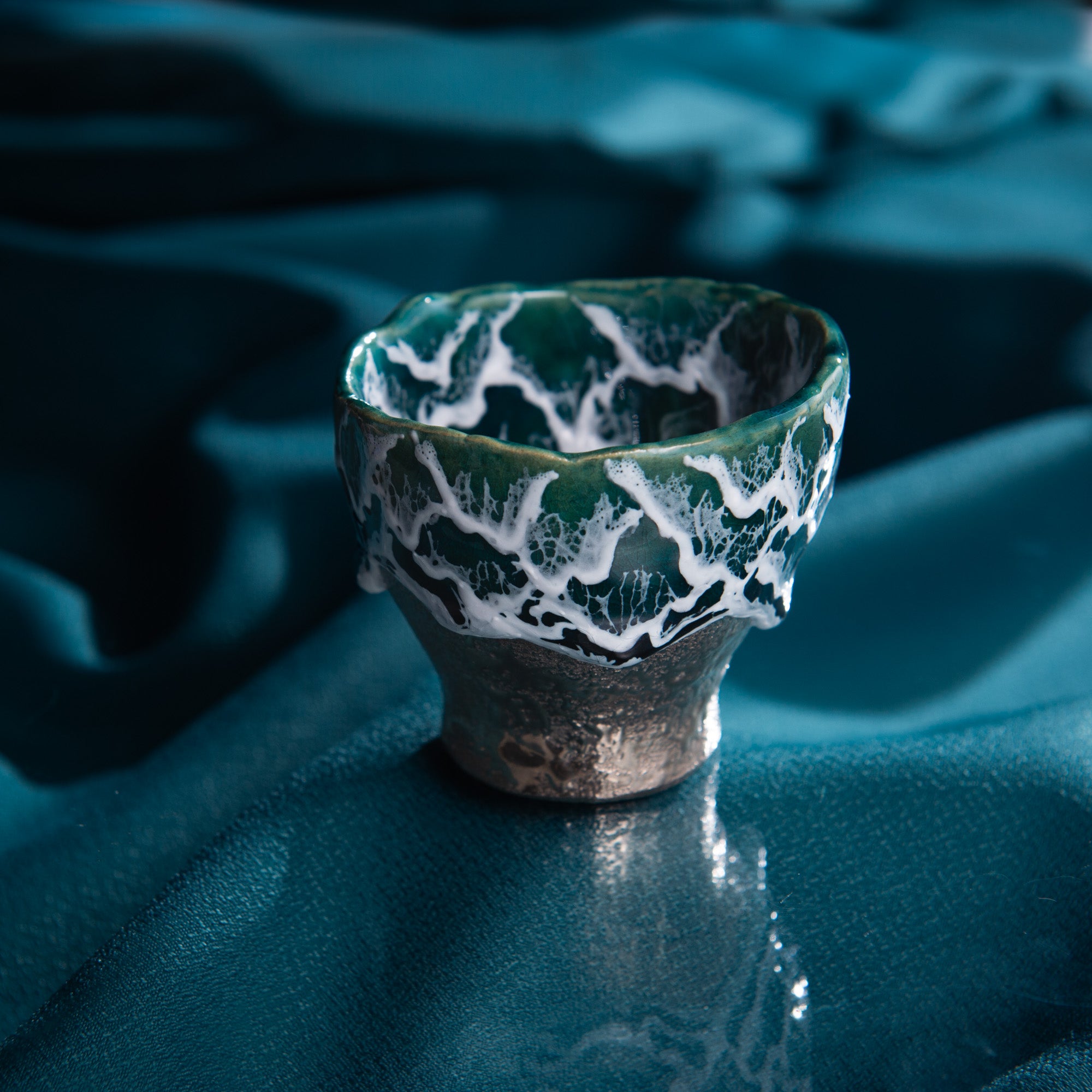 Sazameku Cascade Tall Guinomi Sake Cup