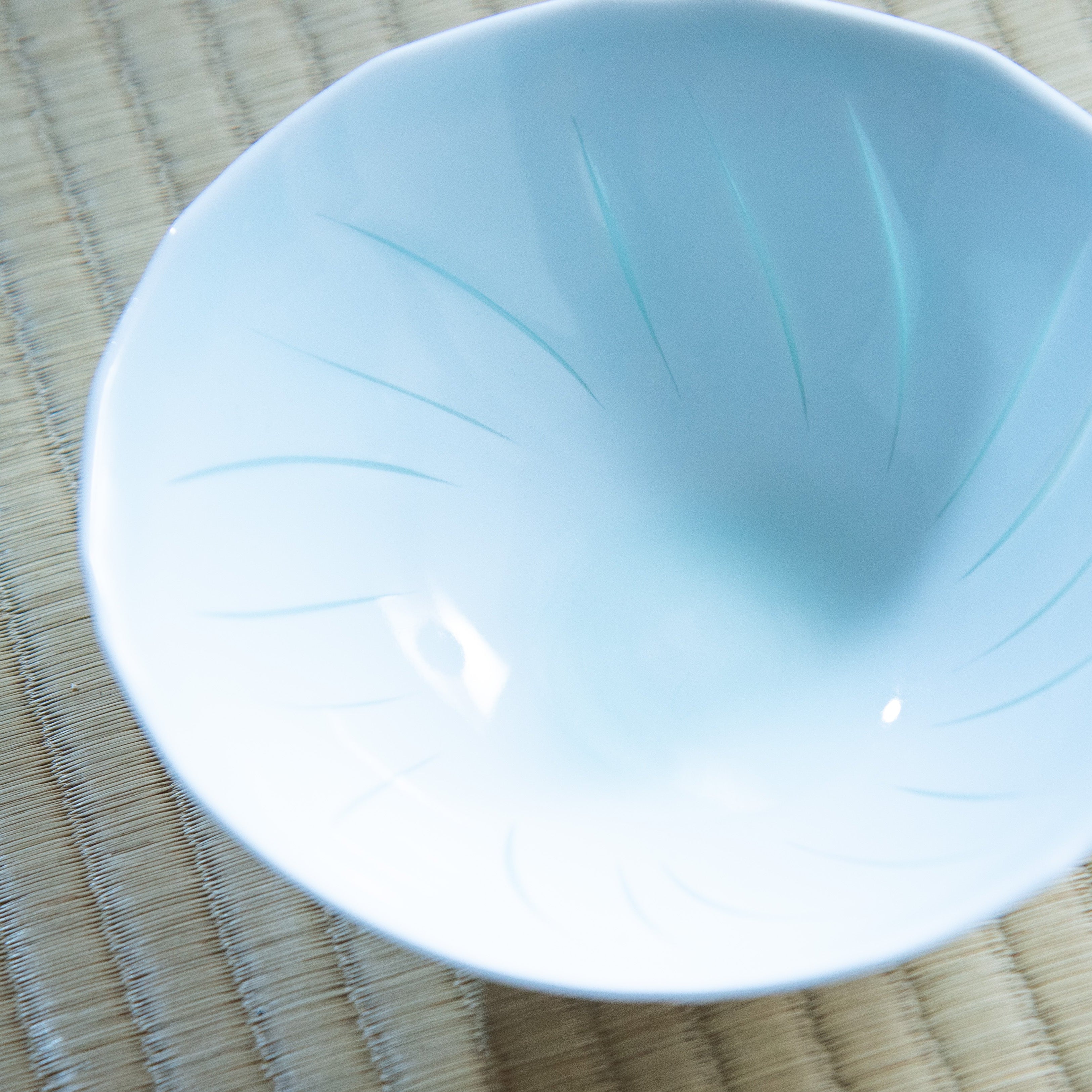 Clad in Light Faceted Matcha Bowl