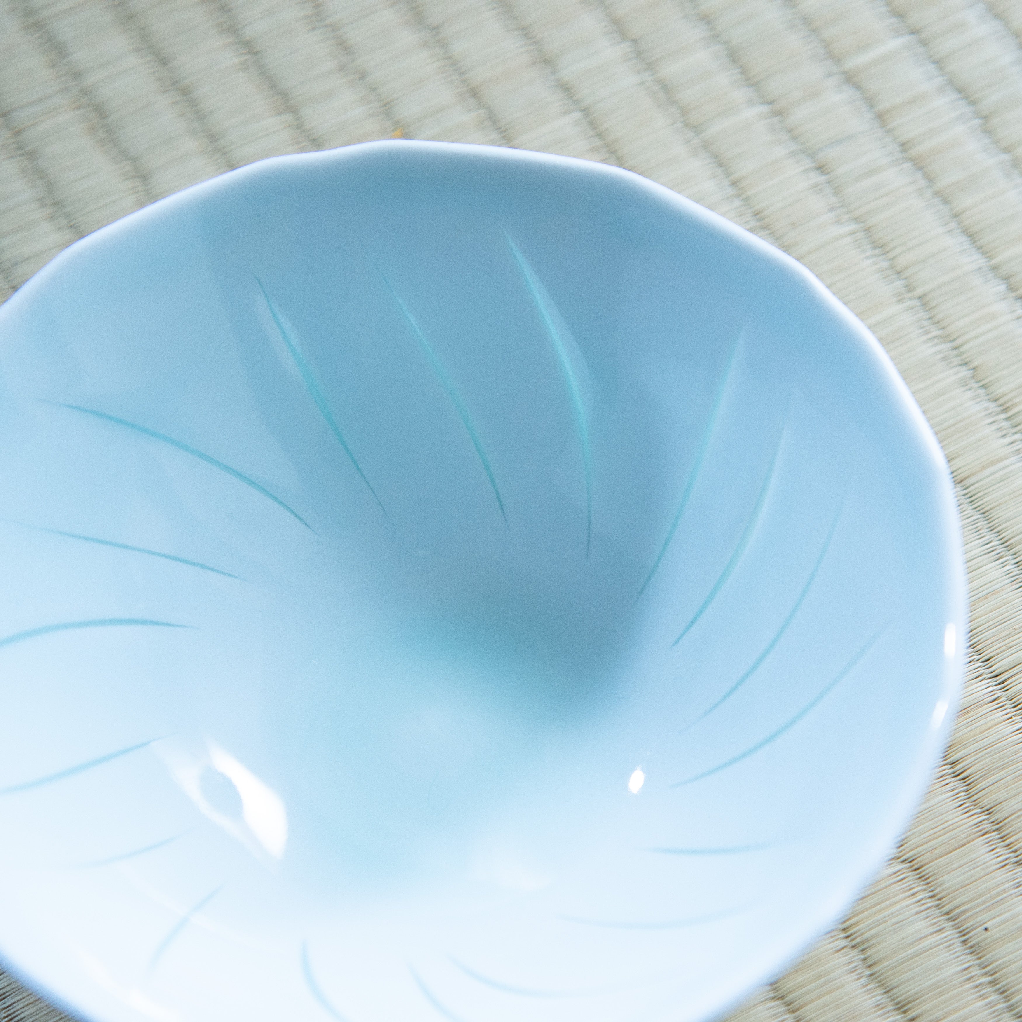 Clad in Light Faceted Matcha Bowl