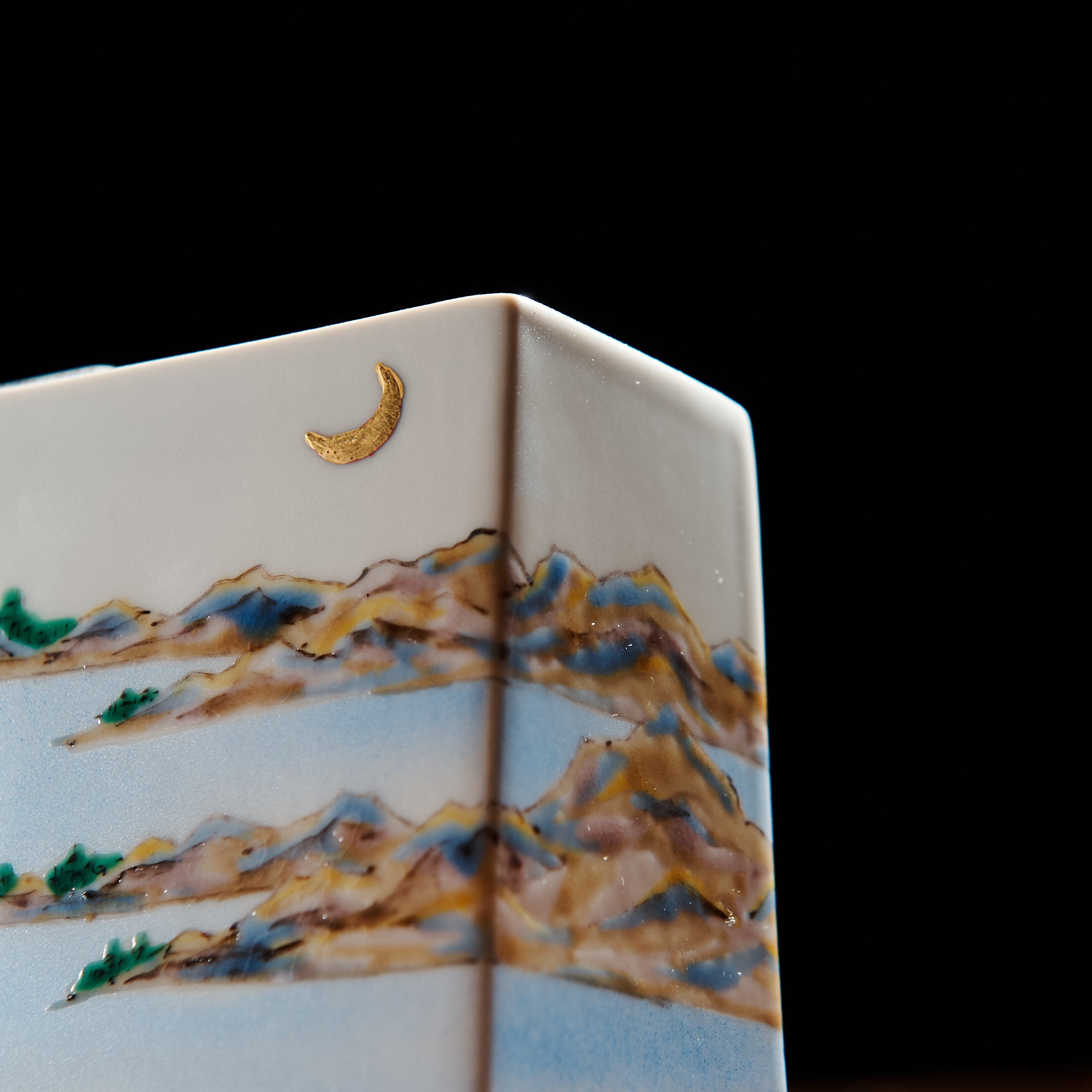 Moonlit Lake and Bird Vase