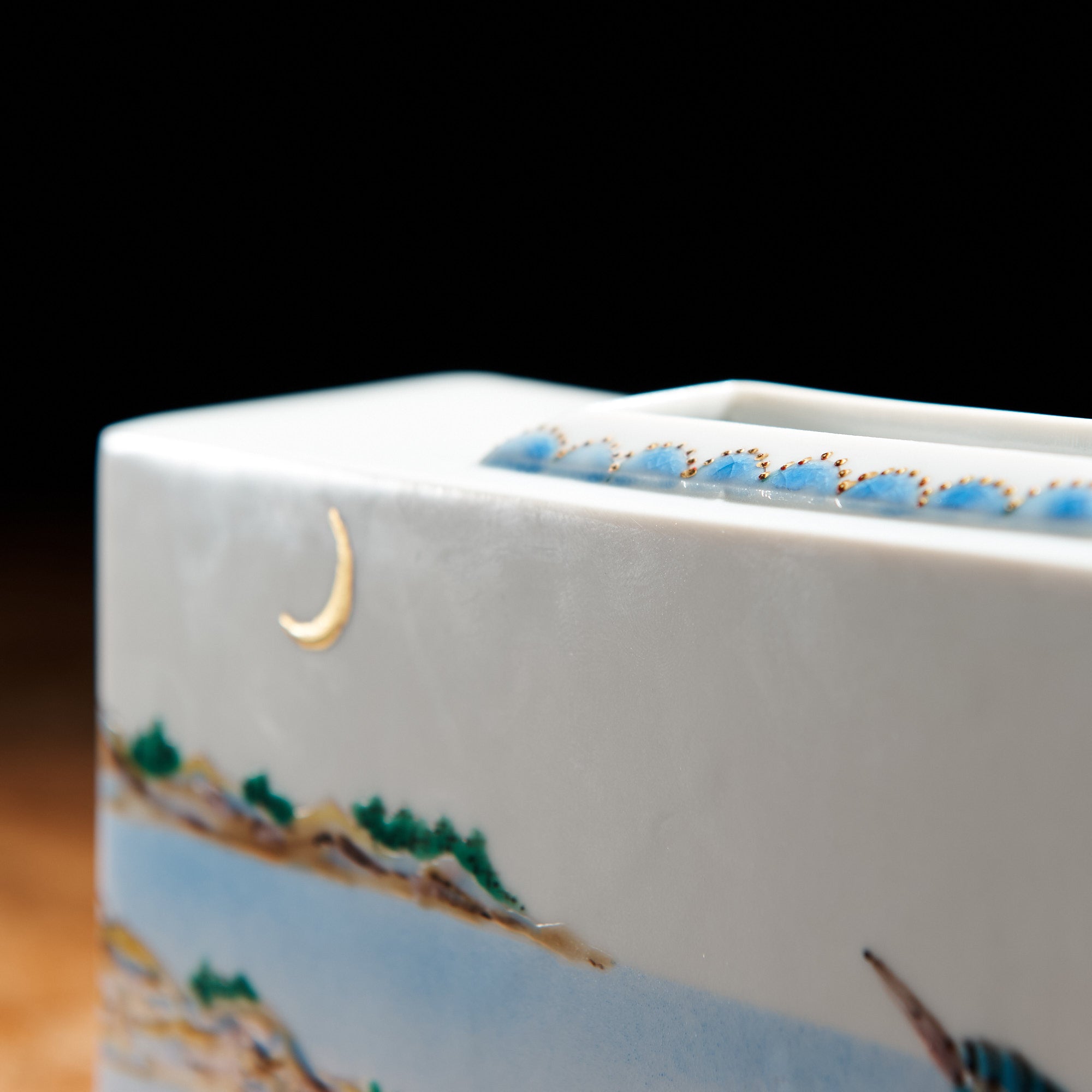 Moonlit Lake and Bird Vase