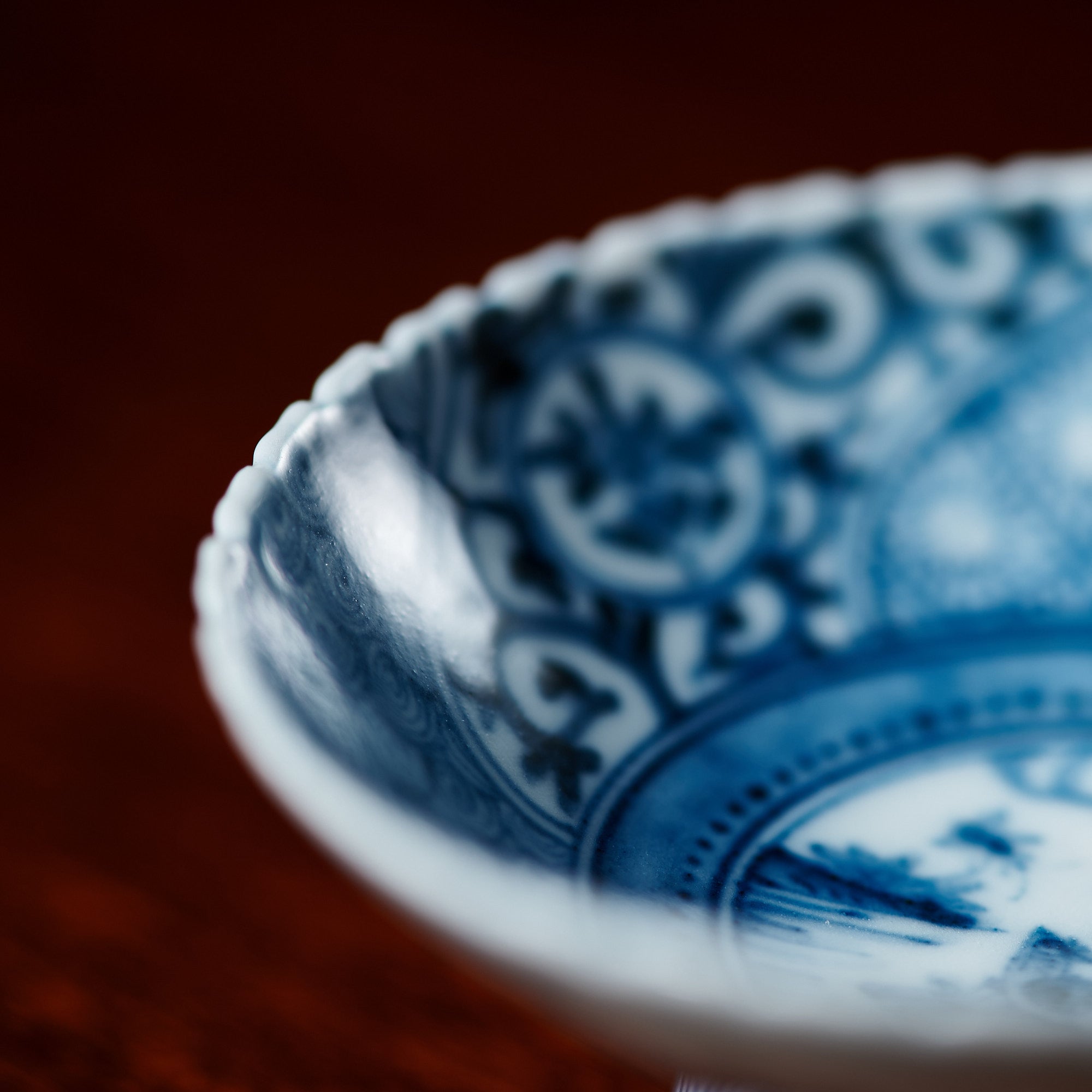 Auspicious Flower and Bird Sakazuki Flat Sake Cup