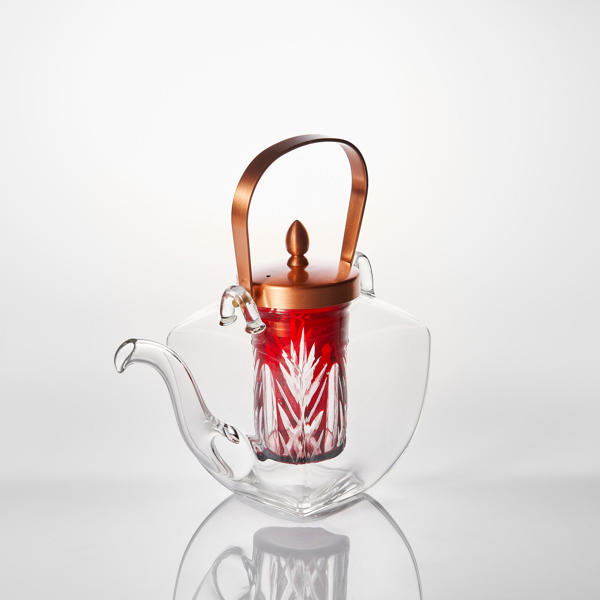 Crimson Glow Sake Pot