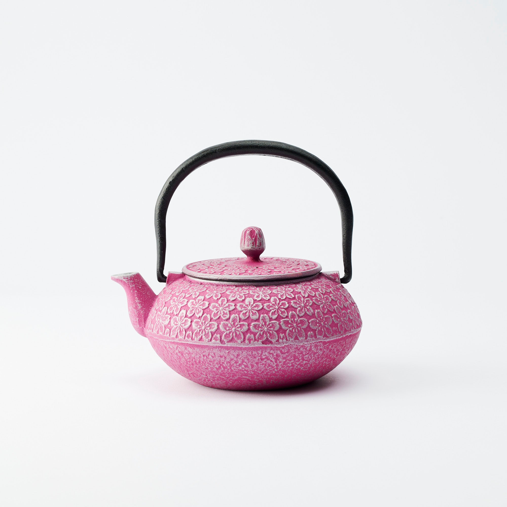 Théière en fonte rose Sakura
