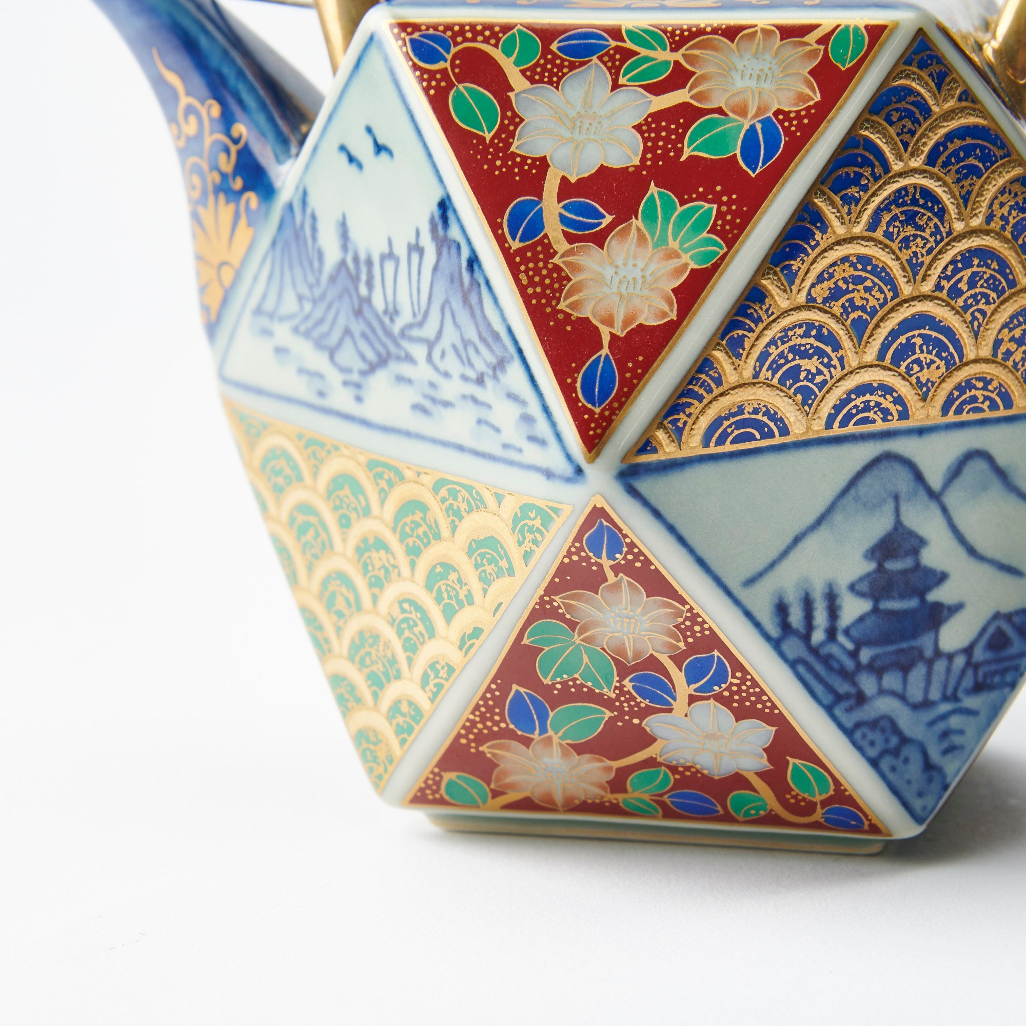 Antiguo juego de sake Imari Kinrande