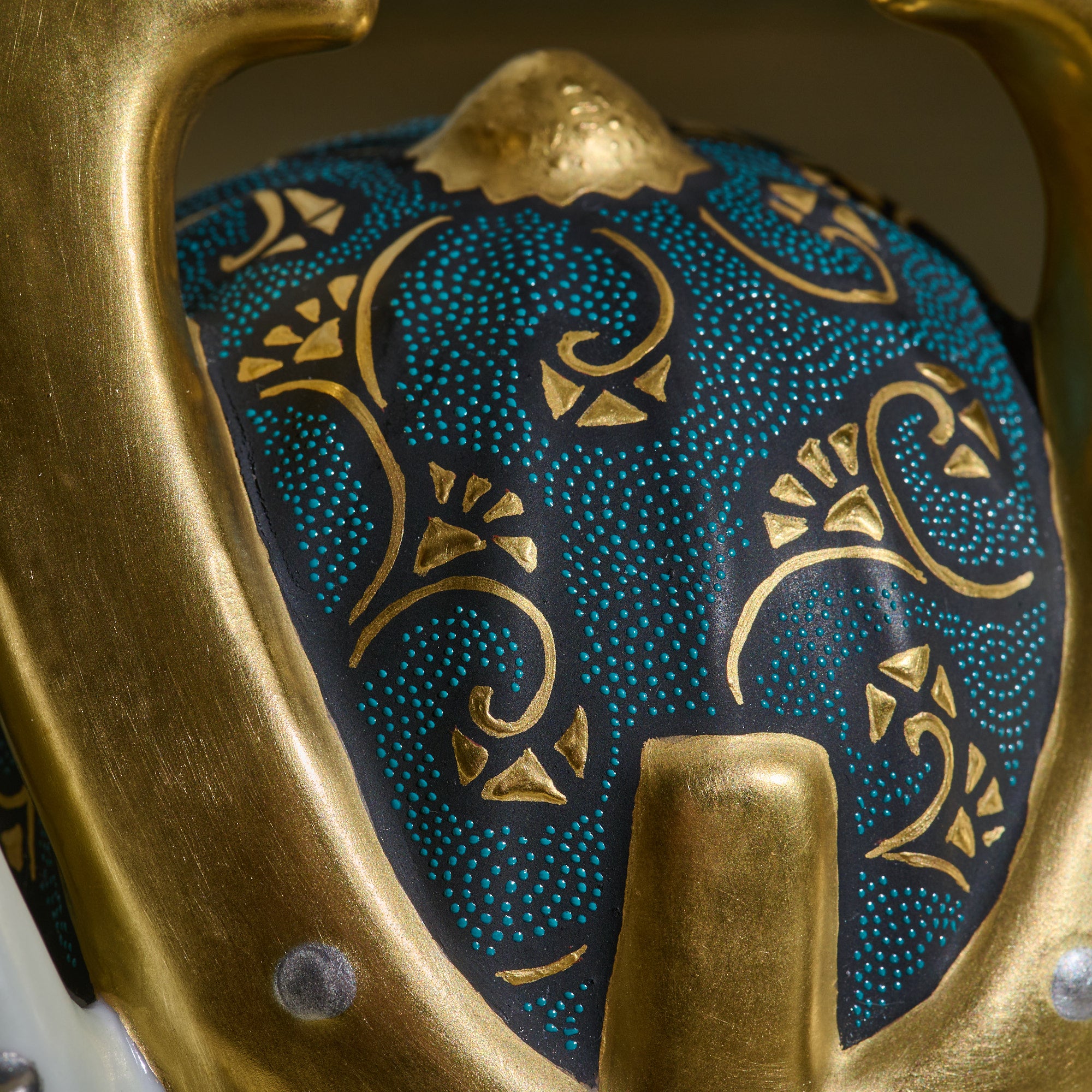 Morikin Aochibu and Shirochibu Kabuto Samurai Helmet Ornament