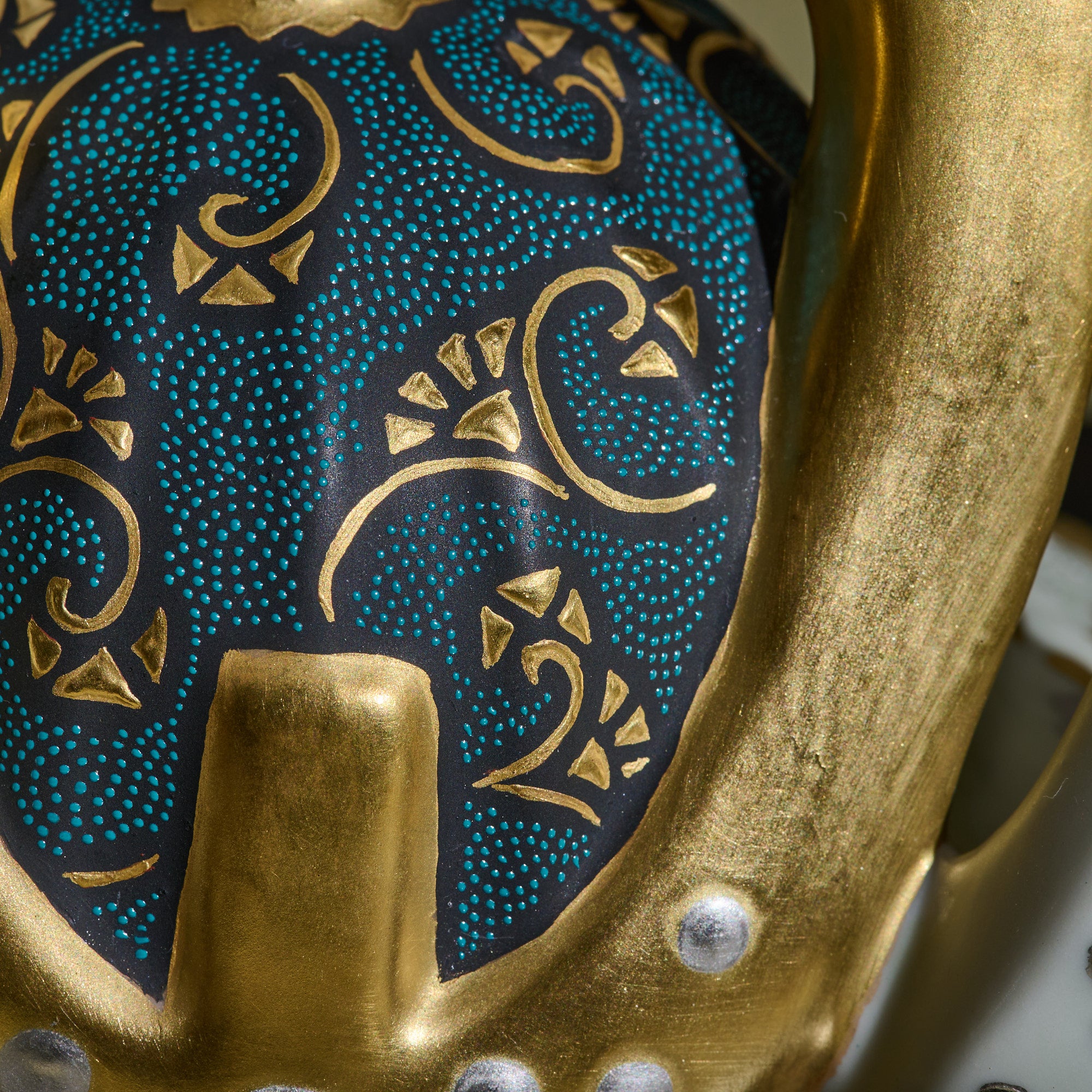 Morikin Aochibu and Shirochibu Kabuto Samurai Helmet Ornament