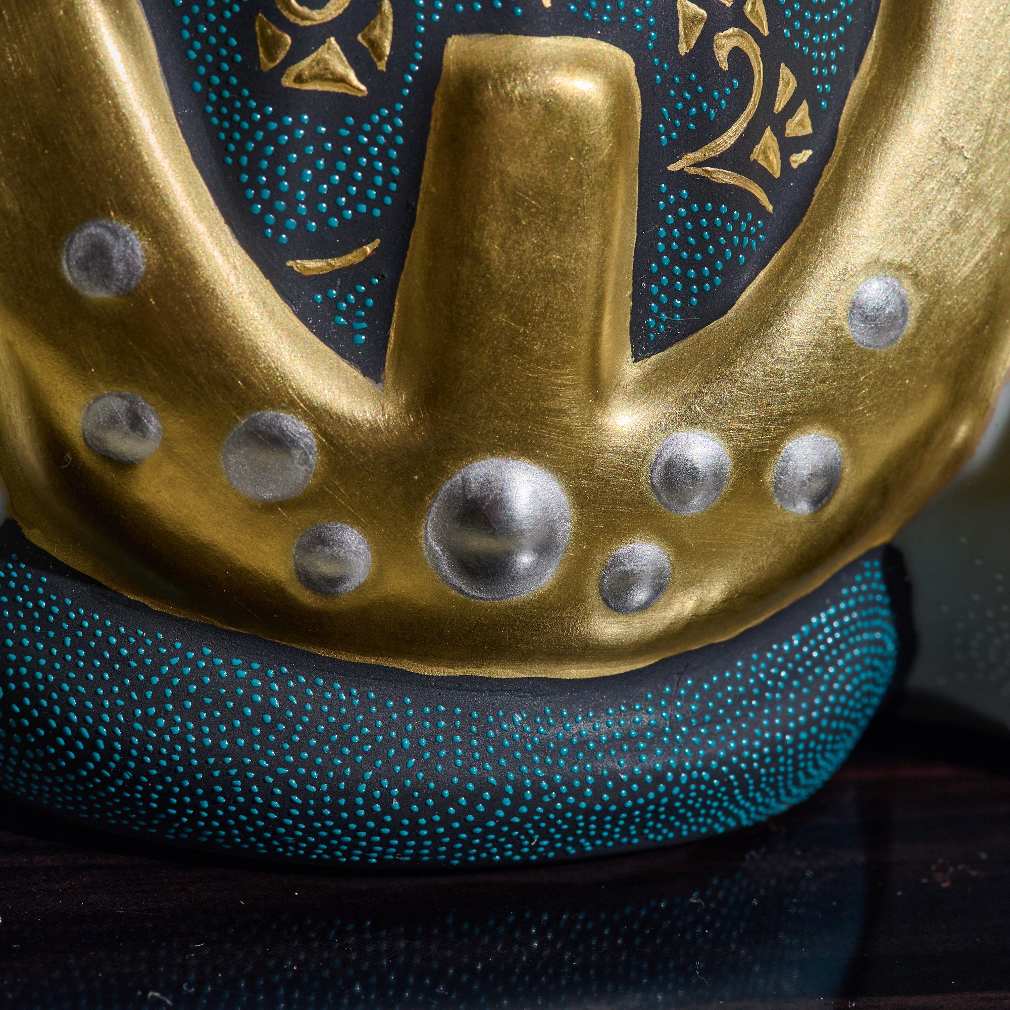 Morikin Aochibu and Shirochibu Kabuto Samurai Helmet Ornament
