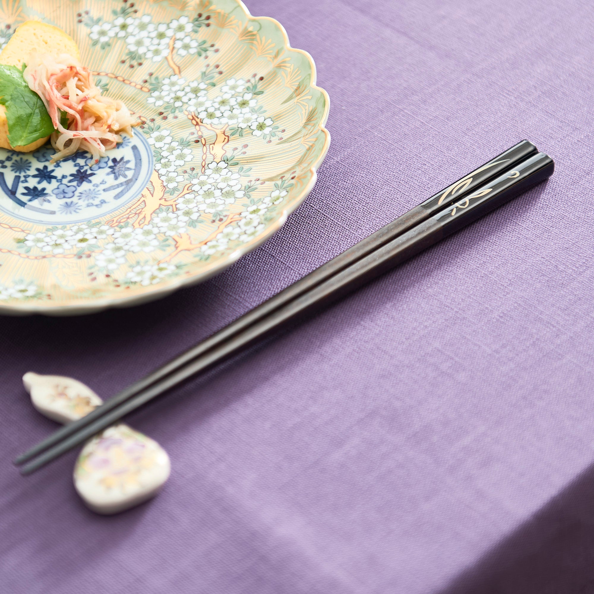 Golden Rabbit Chopsticks Pair Set