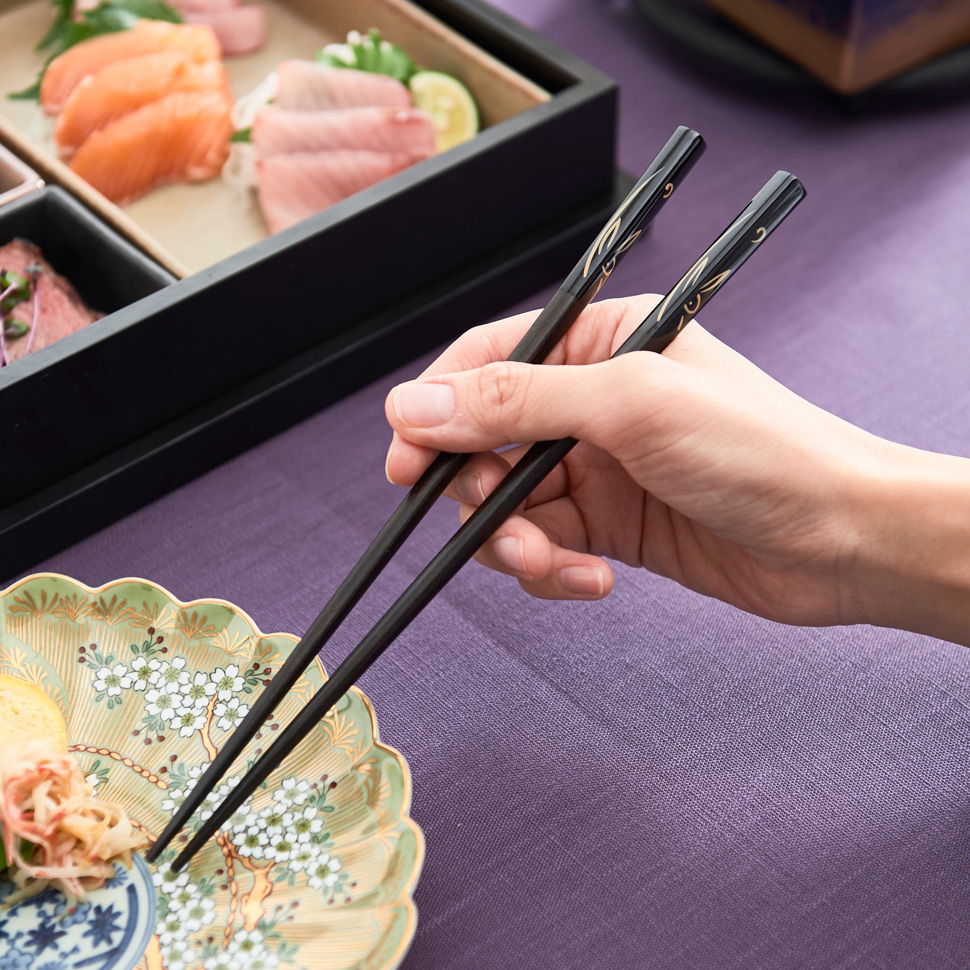 Golden Rabbit Chopsticks Pair Set