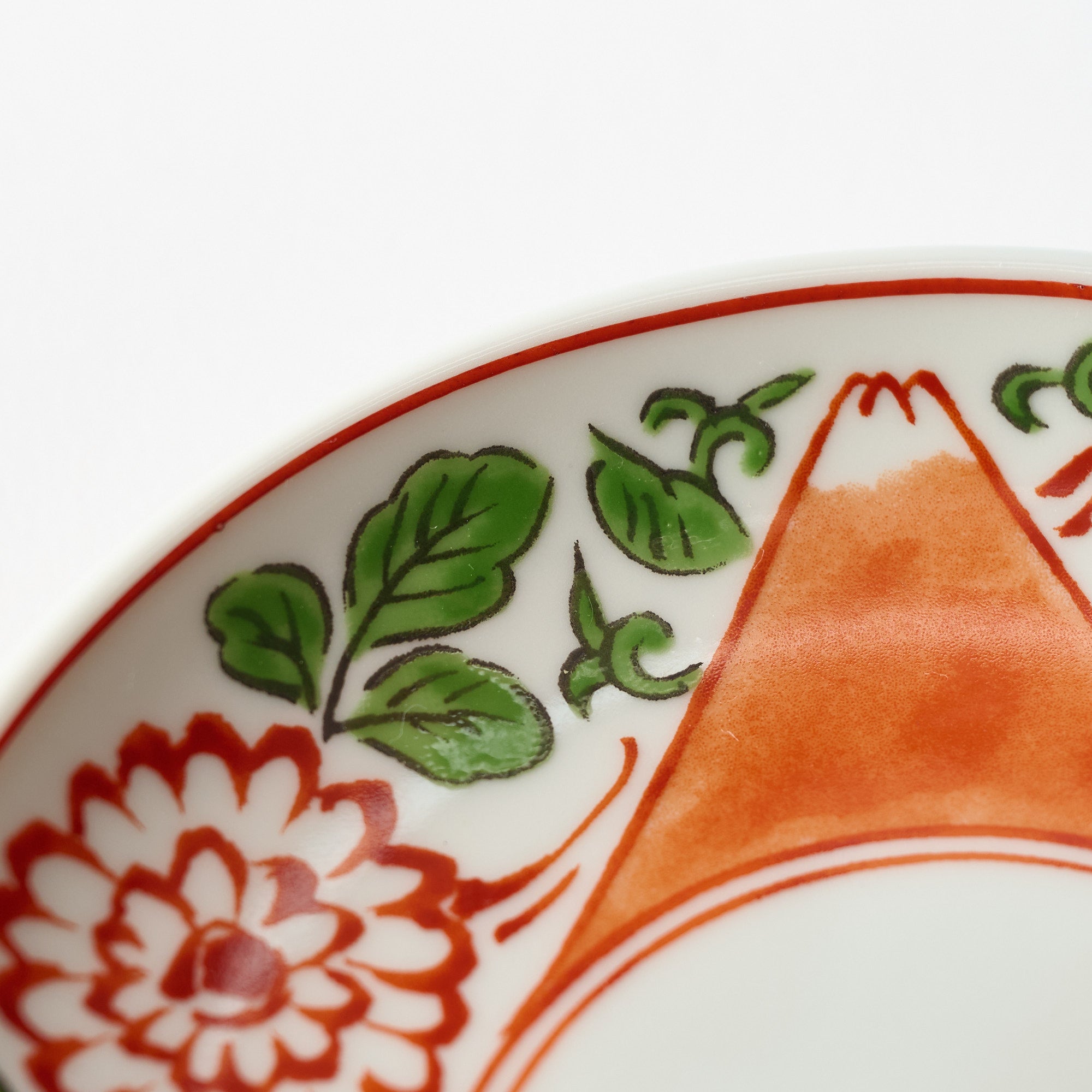 Chrysantheme mit MT. Fuji Saucenteller