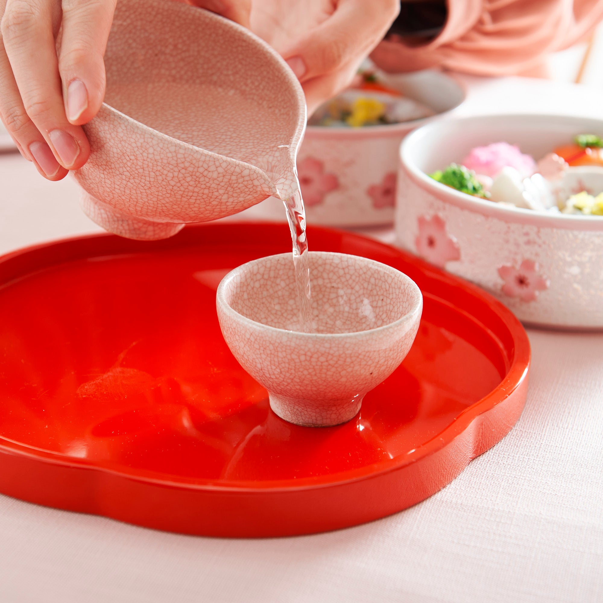 Pink Kannyu Katakuchi Sake Carafe