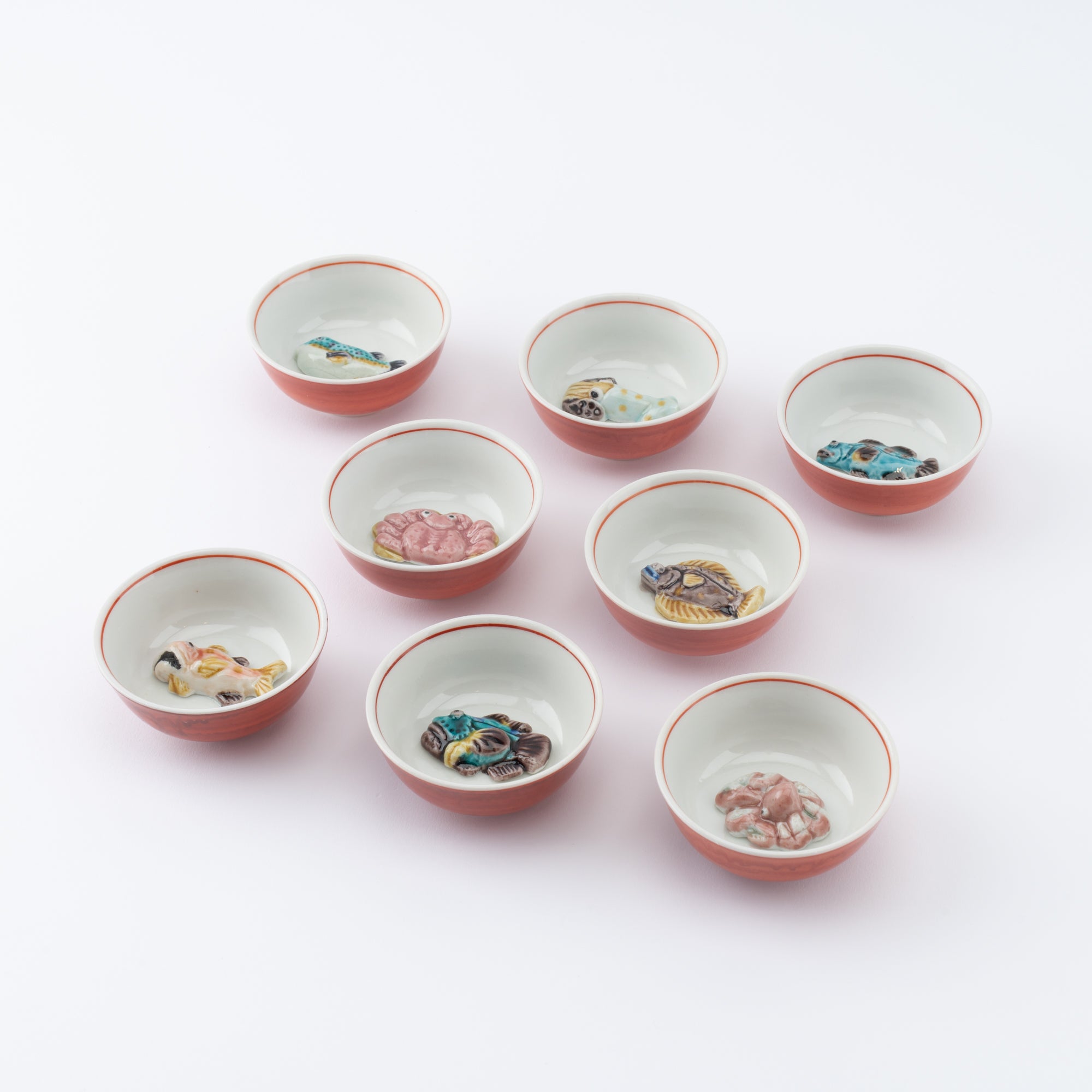 Swimming Sea Creature Sakazuki Flat Sake Cup
