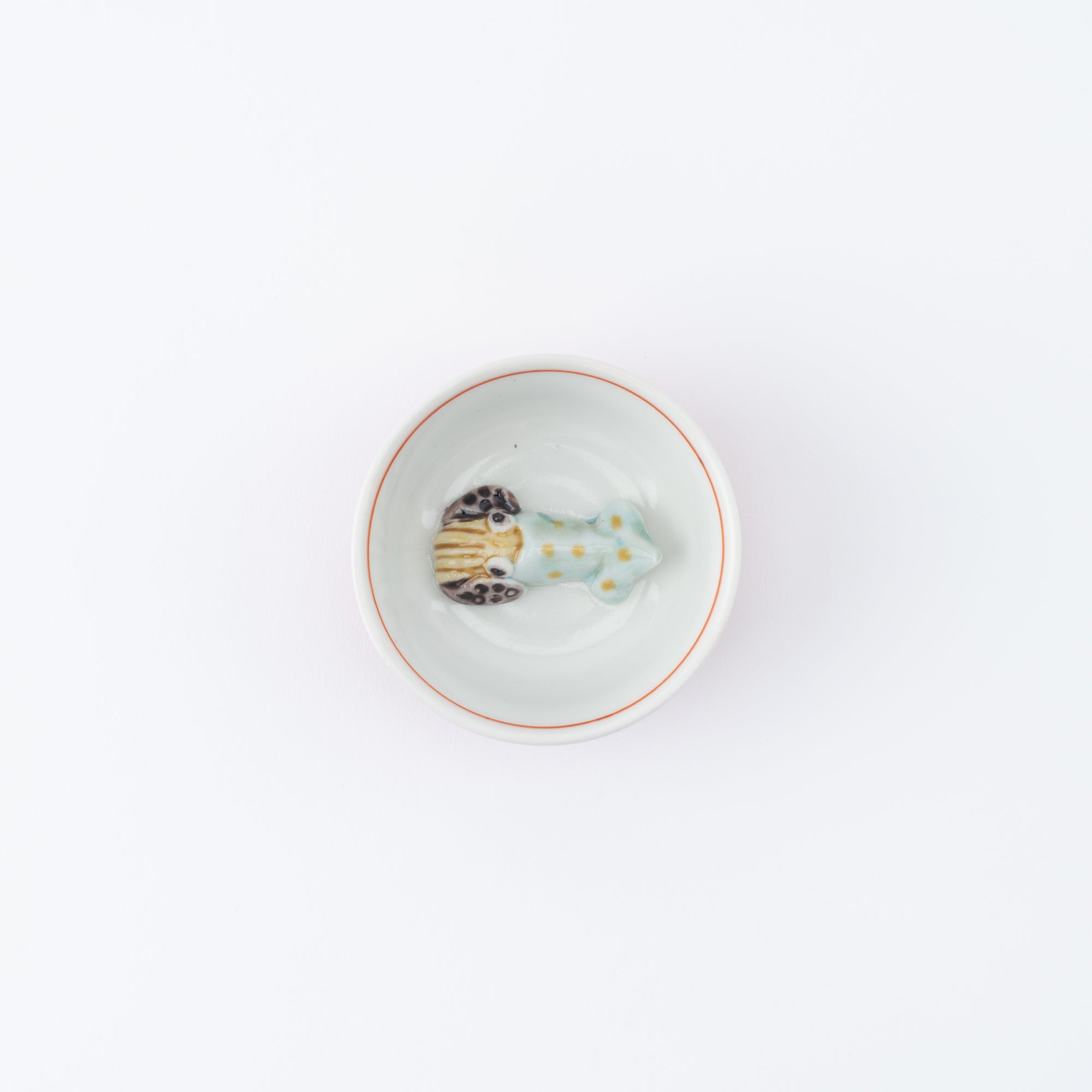 Swimming Sea Creature Sakazuki Flat Sake Cup