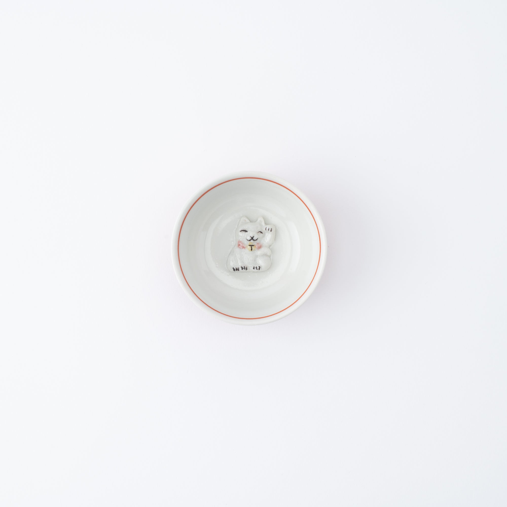 Lucky Cat & Sakura Sakazuki Flat Sake Cup Set