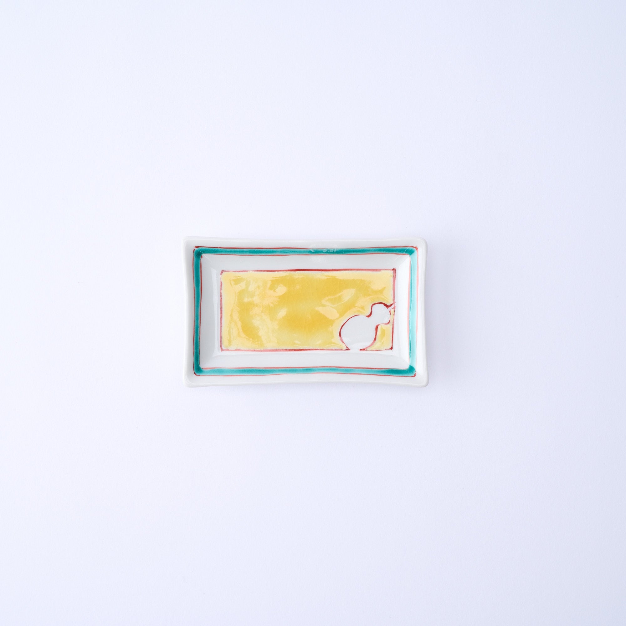 Auspicious Pattern Rectangle Sauce Plate