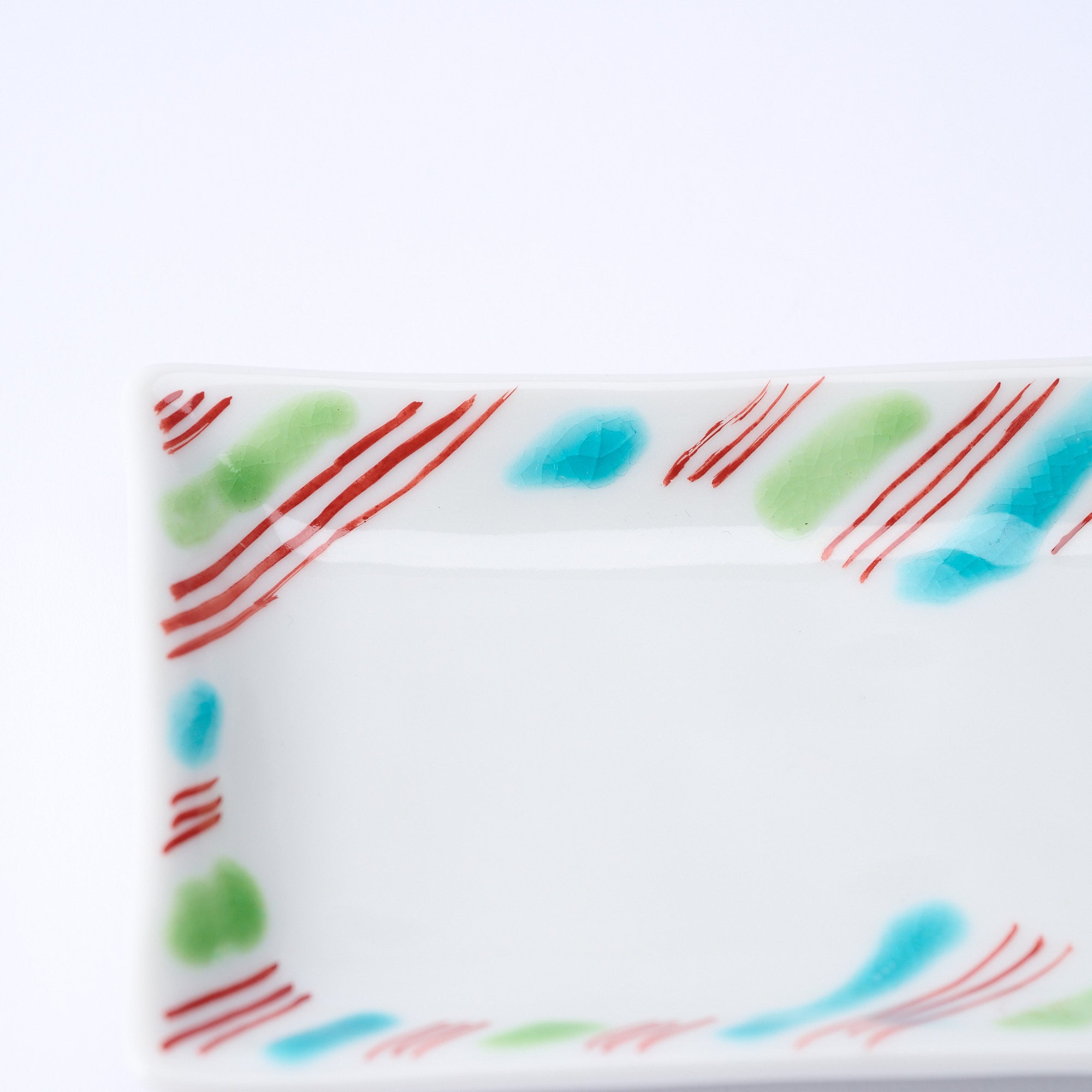 Auspicious Pattern Rectangle Sauce Plate