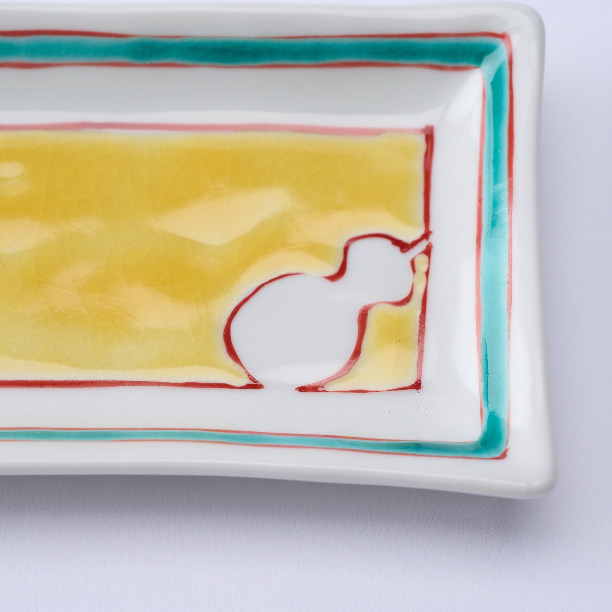 Auspicious Pattern Rectangle Sauce Plate
