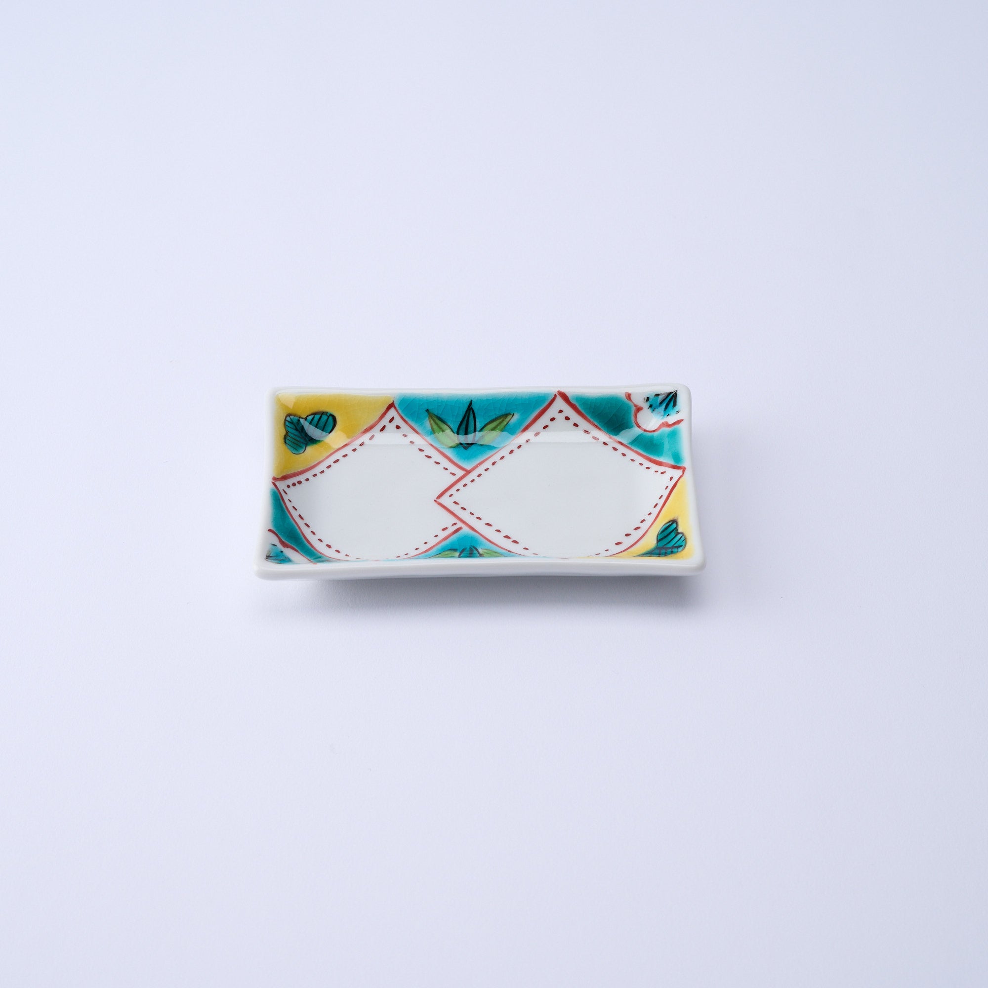 Auspicious Pattern Rectangle Sauce Plate