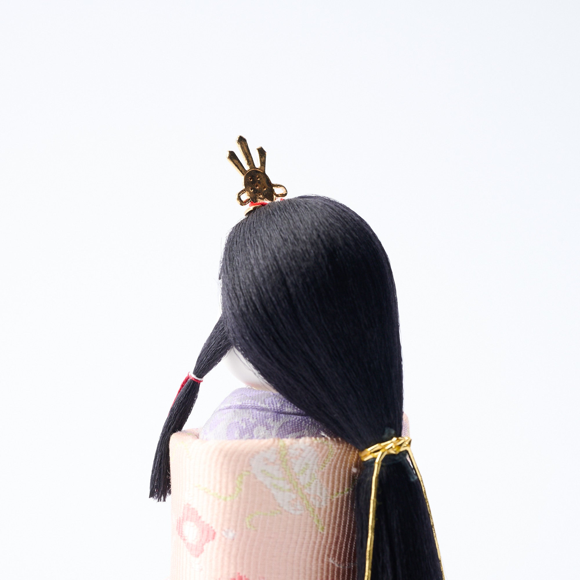 Standing Hina Dolls with Maki-e Plum Blossom Screen