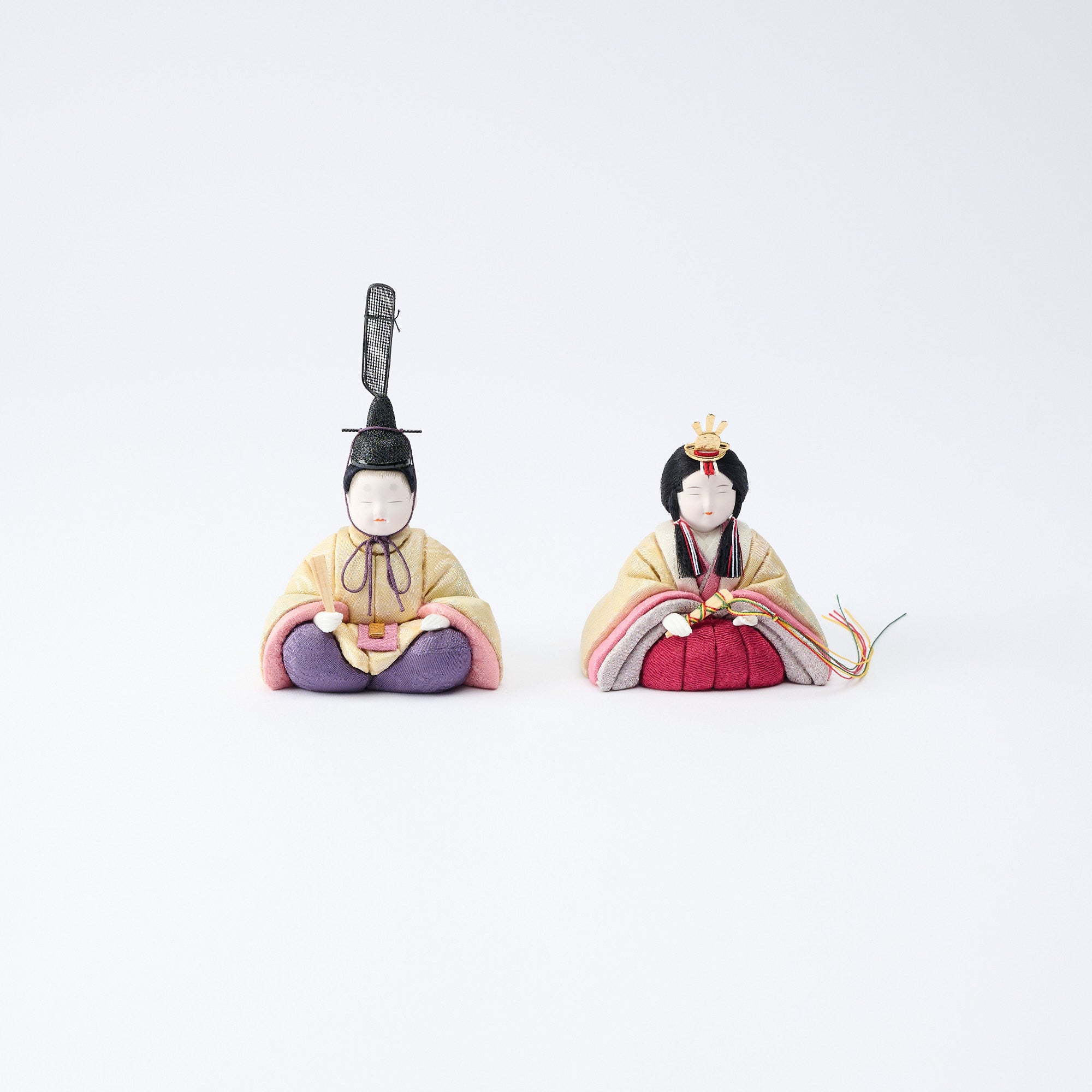 Peony Arabesque Hina Dolls with Golden Folding Screen