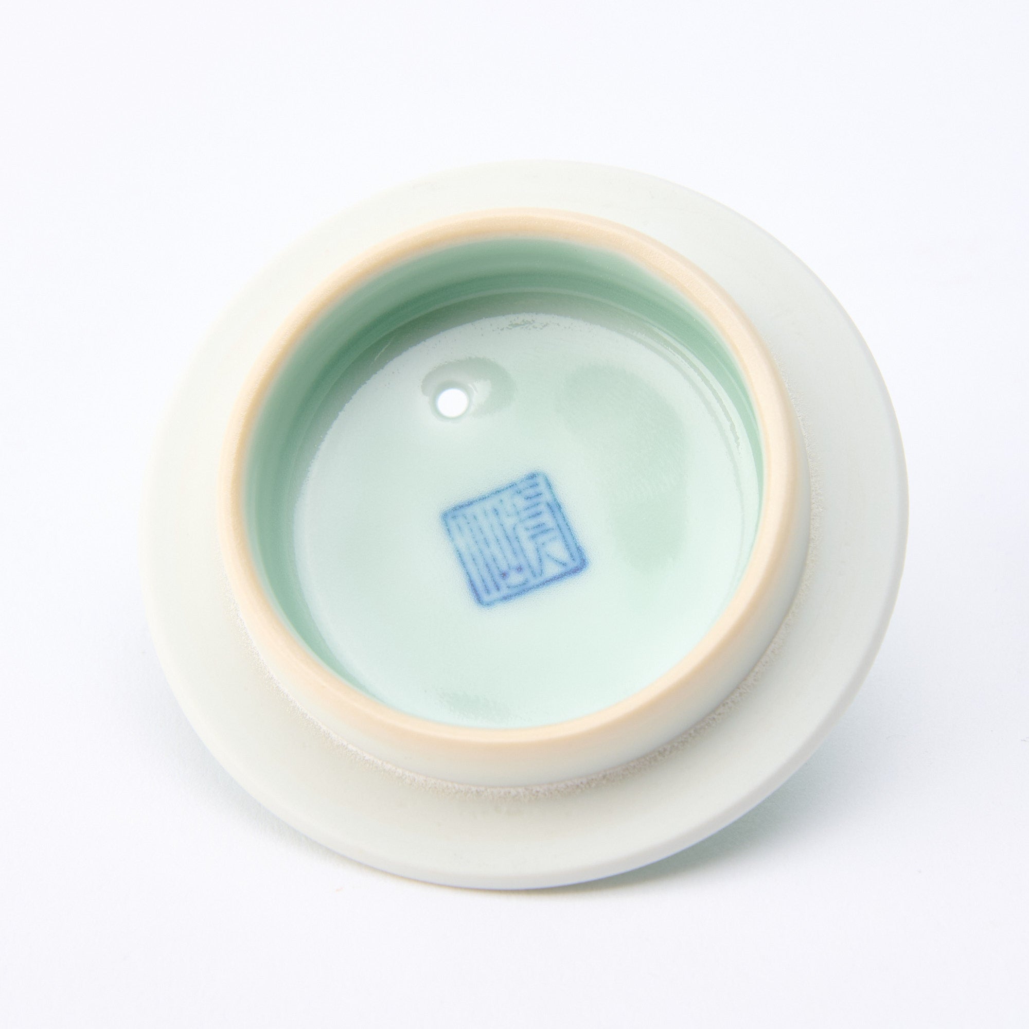 Slender Bamboo Celadon Japanese Teapot