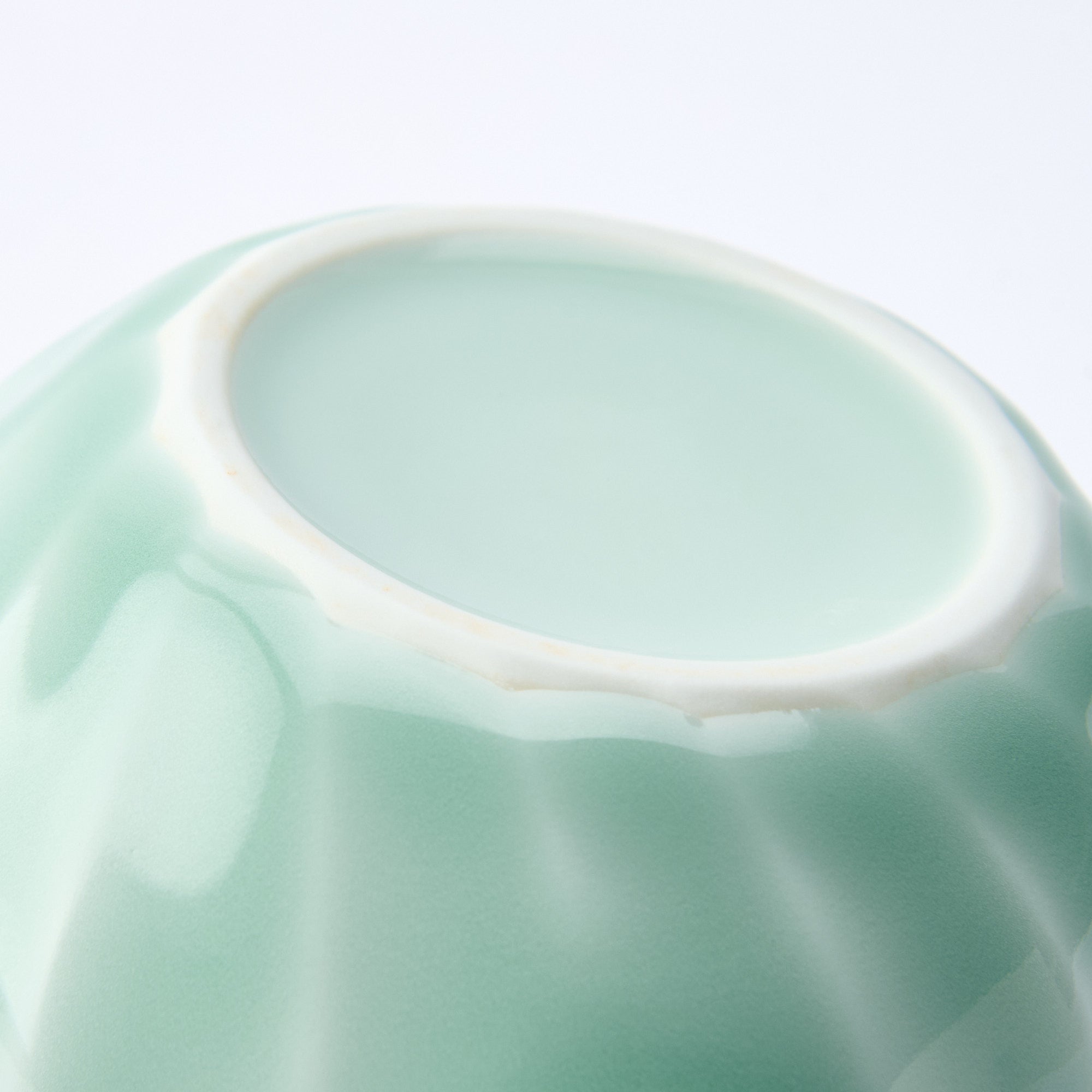 Twist Pattern Celadon Japanese Teapot