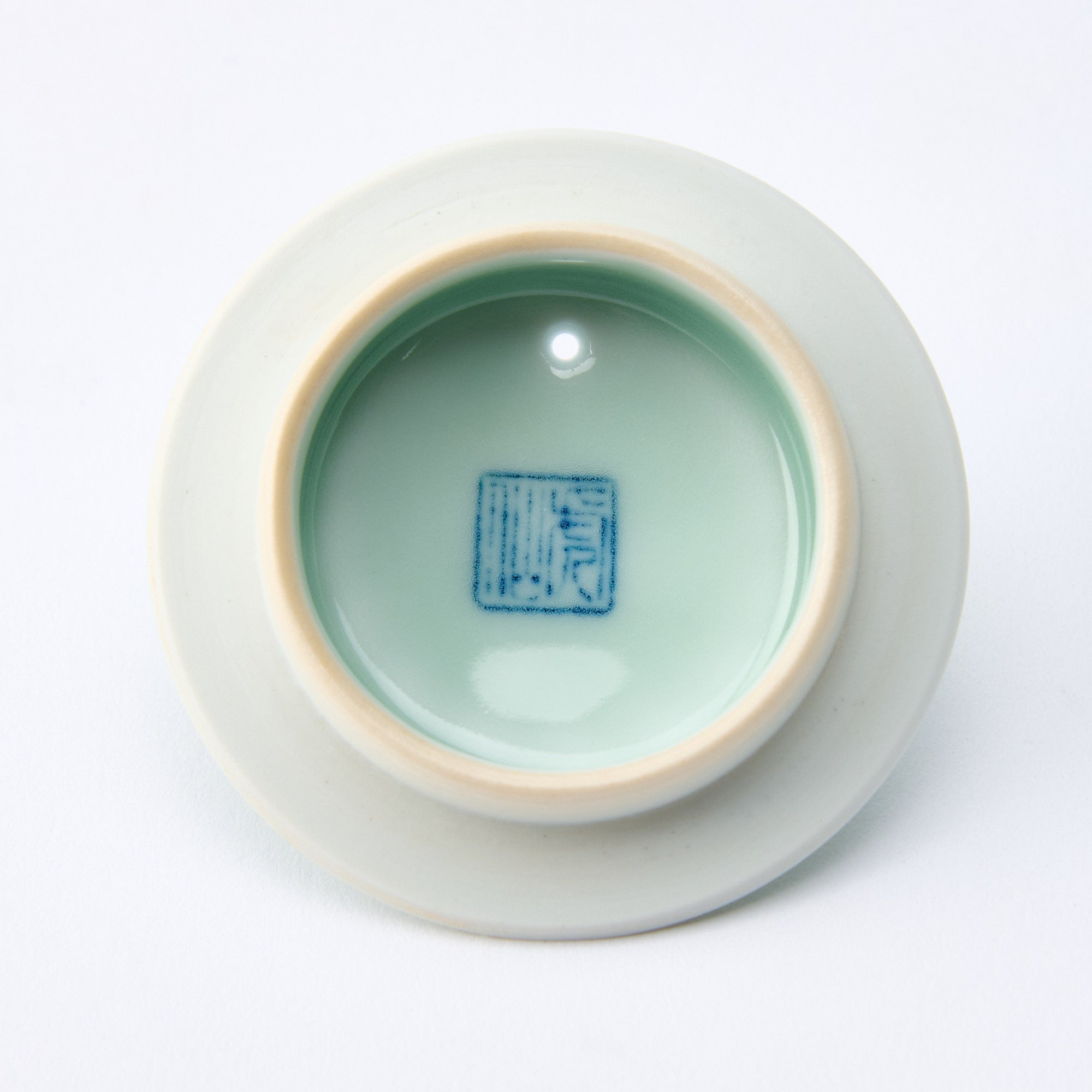 Twist Pattern Celadon Japanese Teapot