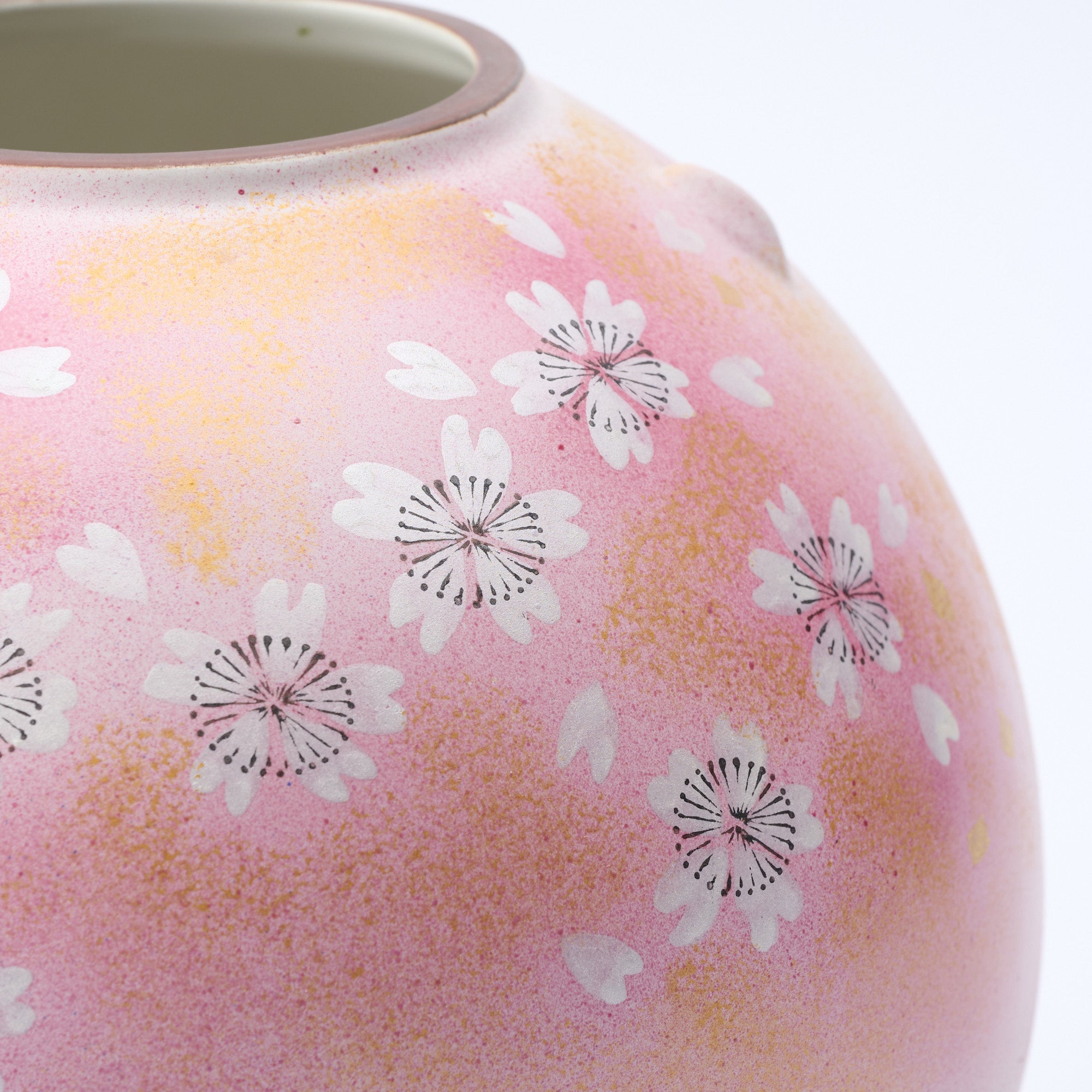 Jarrón japonés Flower Dance Kutani de 19,5 cm (7,7 pulgadas)