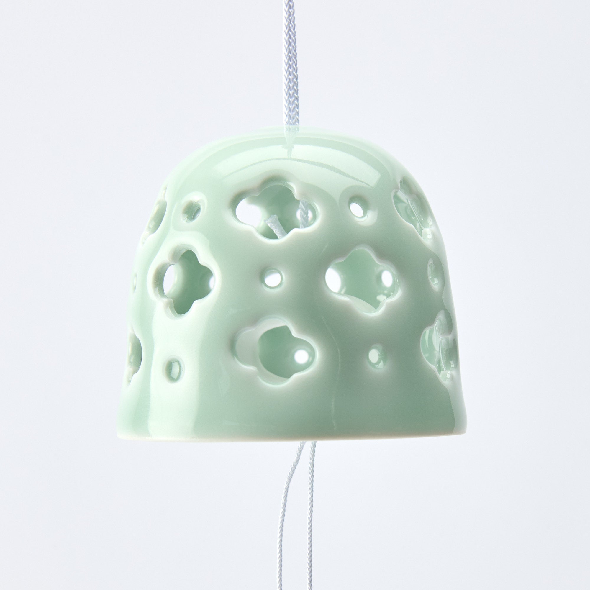 Nabashima Celadon Mokko Cutout Wind Chime