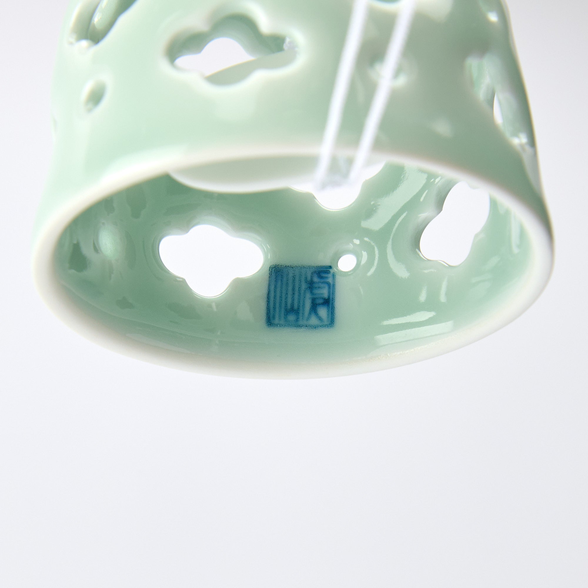 Nabashima Celadon Mokko Cutout Wind Chime