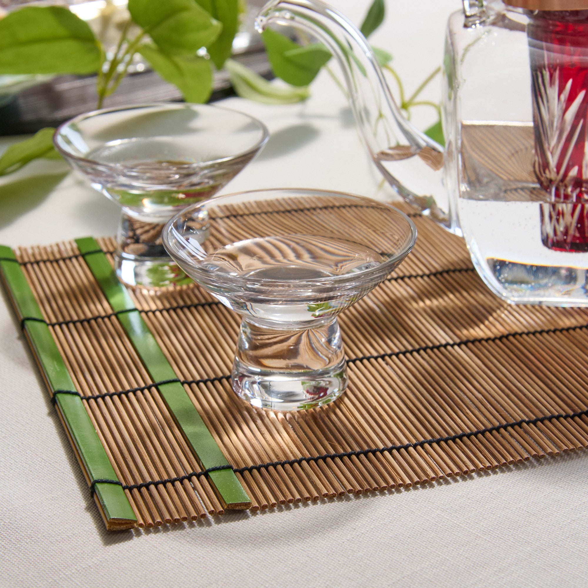 Column Glass Sakazuki Flat Sake Cup