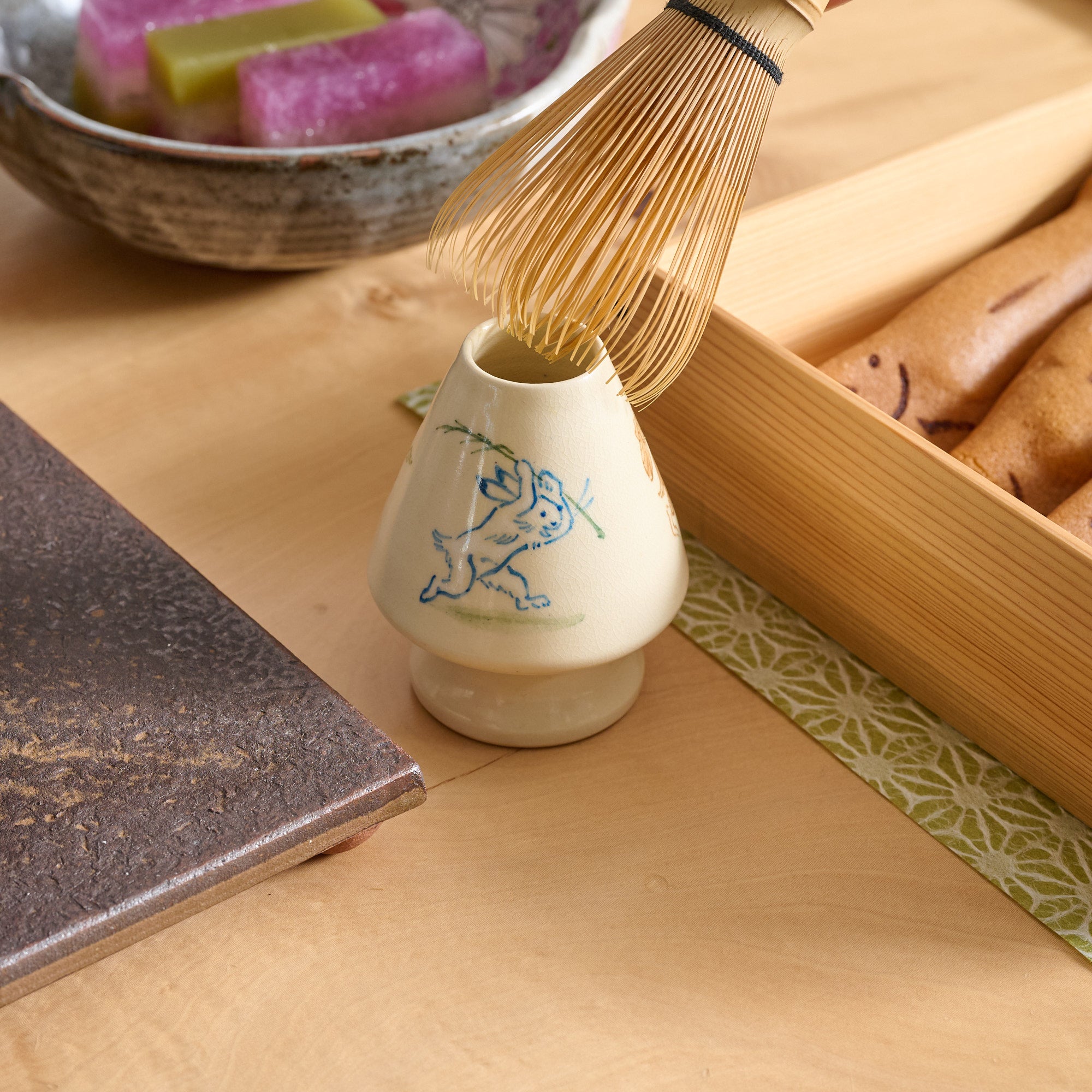 Kozan-ji Temple Choju Giga Matcha Whisk Holder