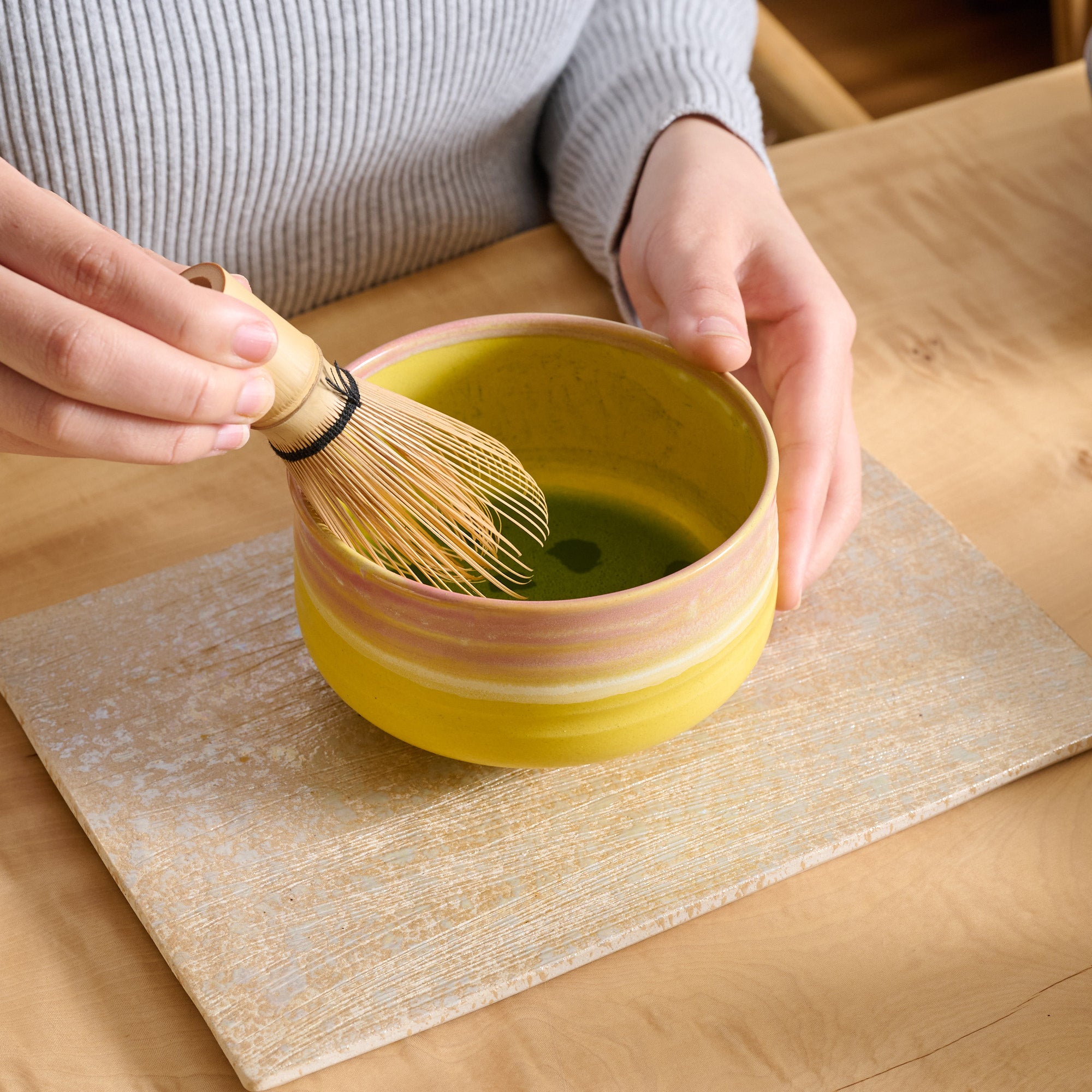 Blossom & Golden Yellow Matcha Bowl