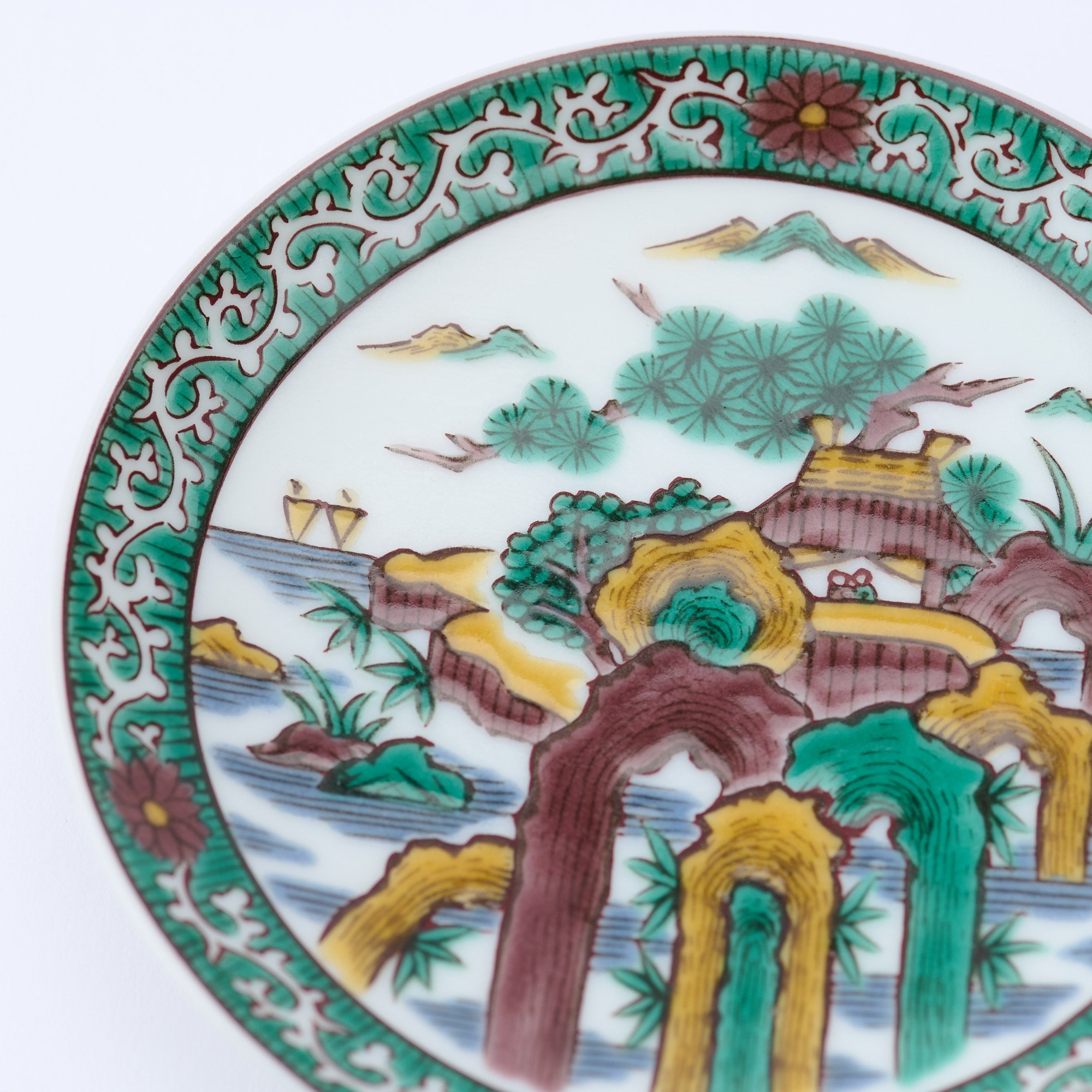 Kutani Art Heritage Designs Sauce Plate