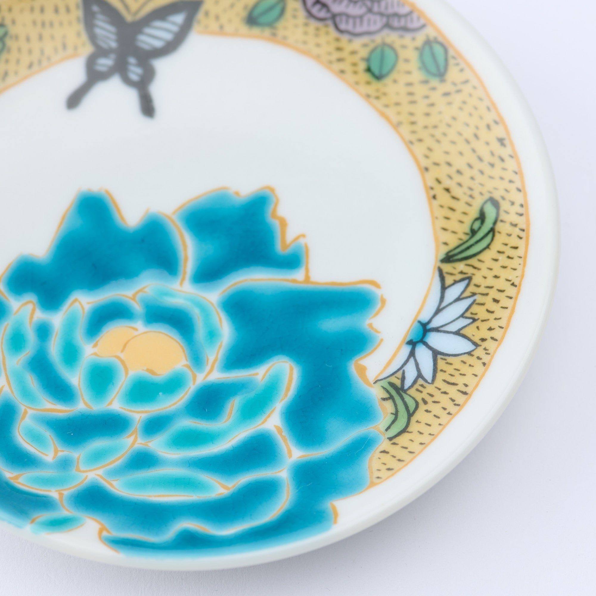 Kutani Art Heritage Designs Sauce Plate