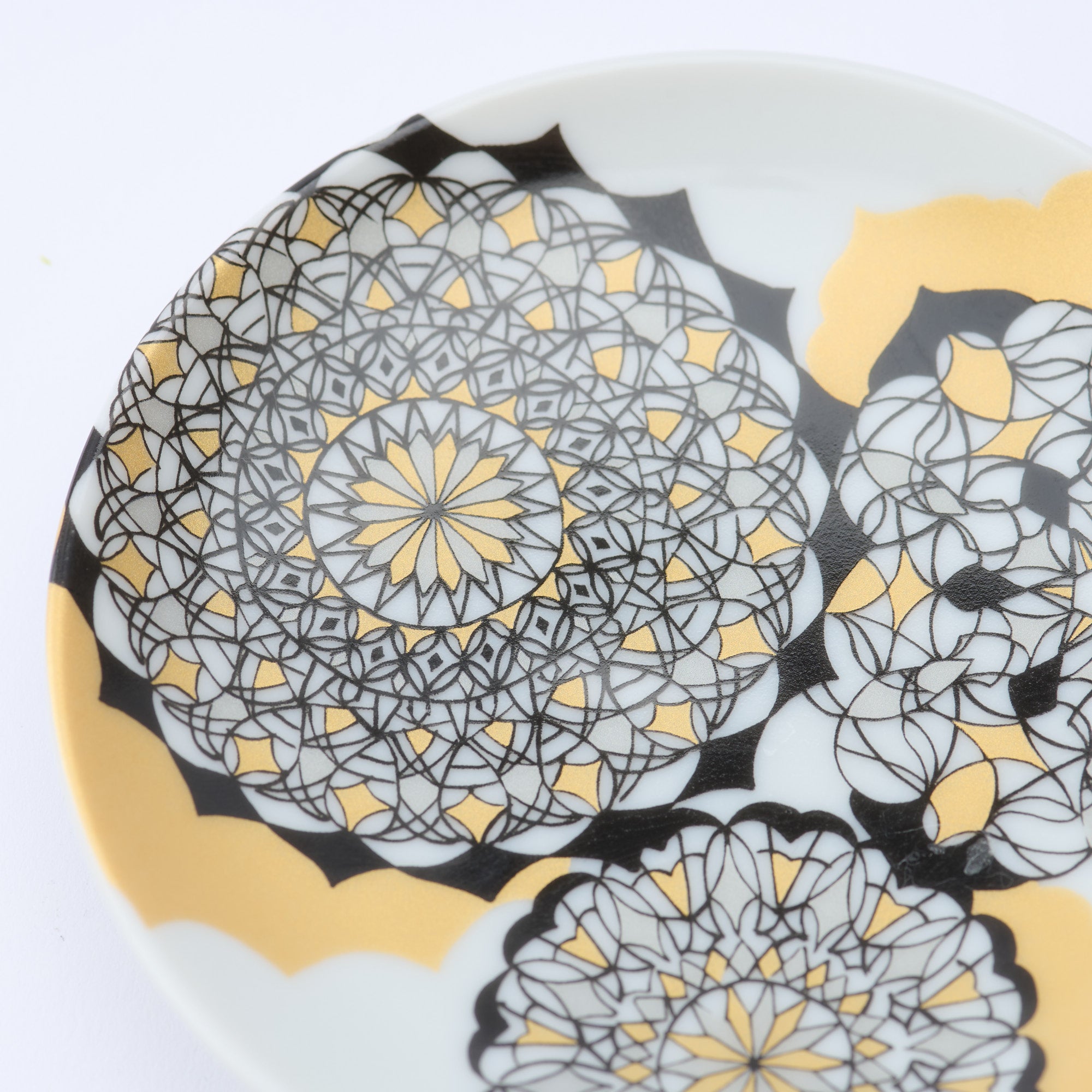 Kutani Art Colorful Saibyo Sauce Plate Set