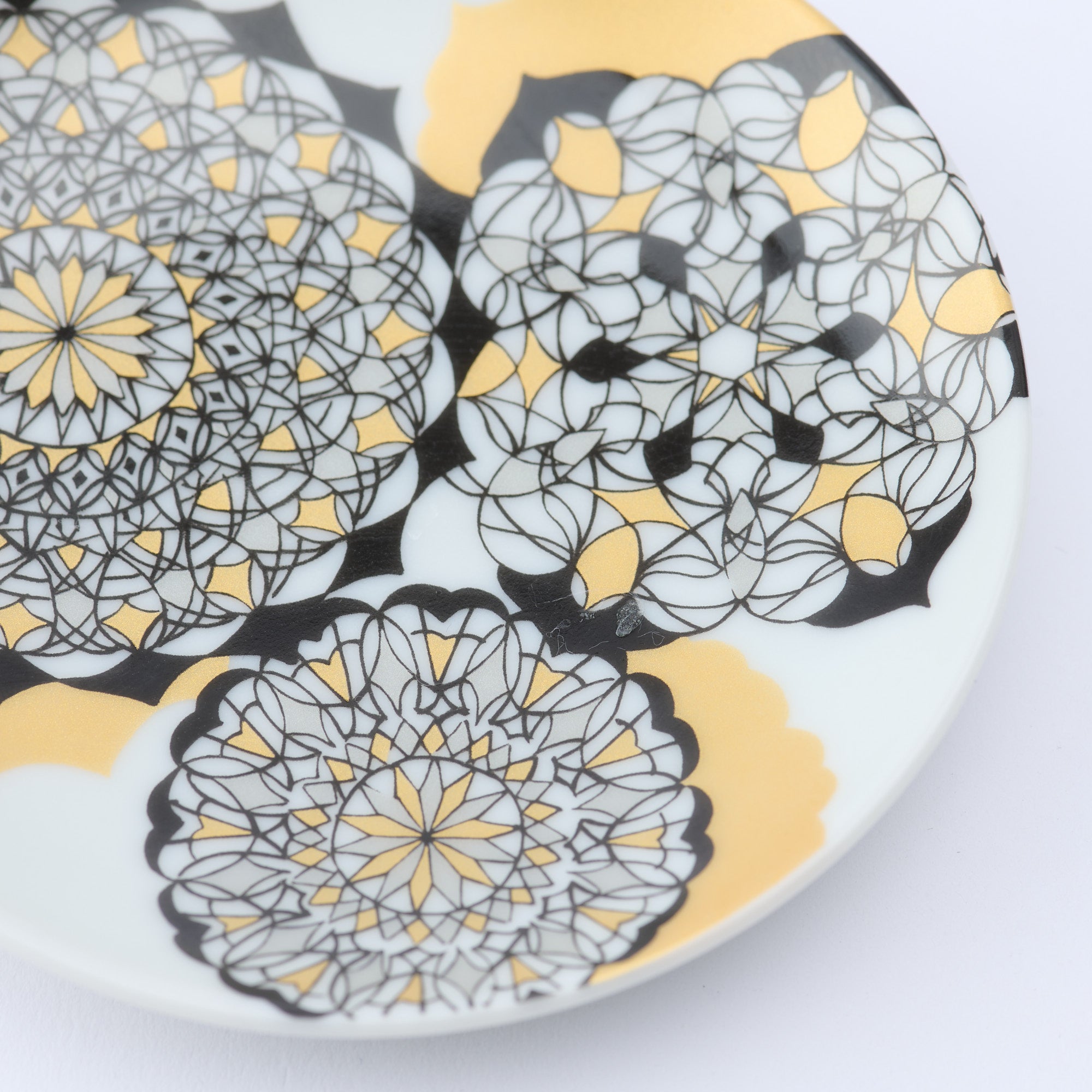 Kutani Art Colorful Saibyo Sauce Plate Set
