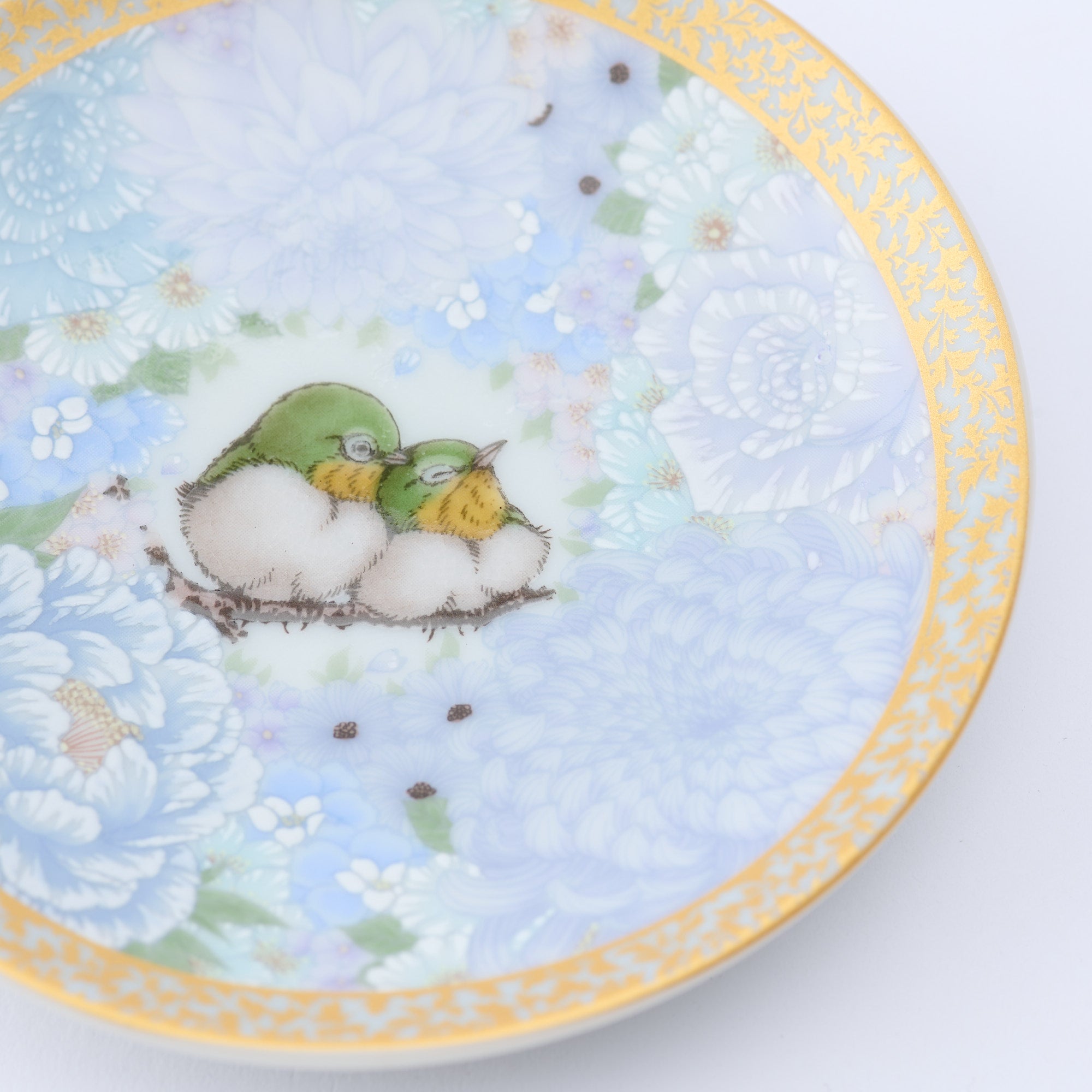 Kutani Art Colorful Saibyo Sauce Plate Set