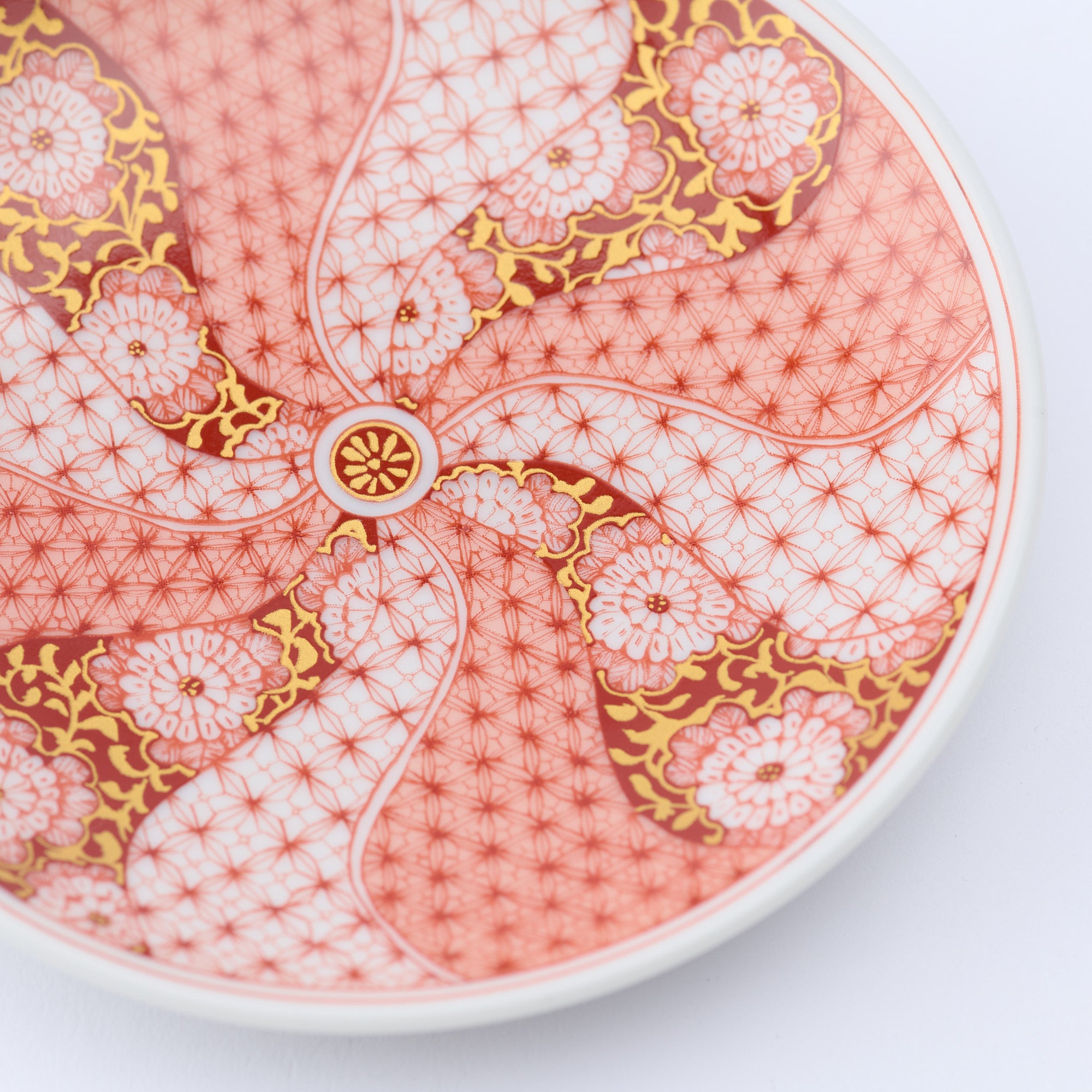 Kutani Art Colorful Saibyo Sauce Plate Set