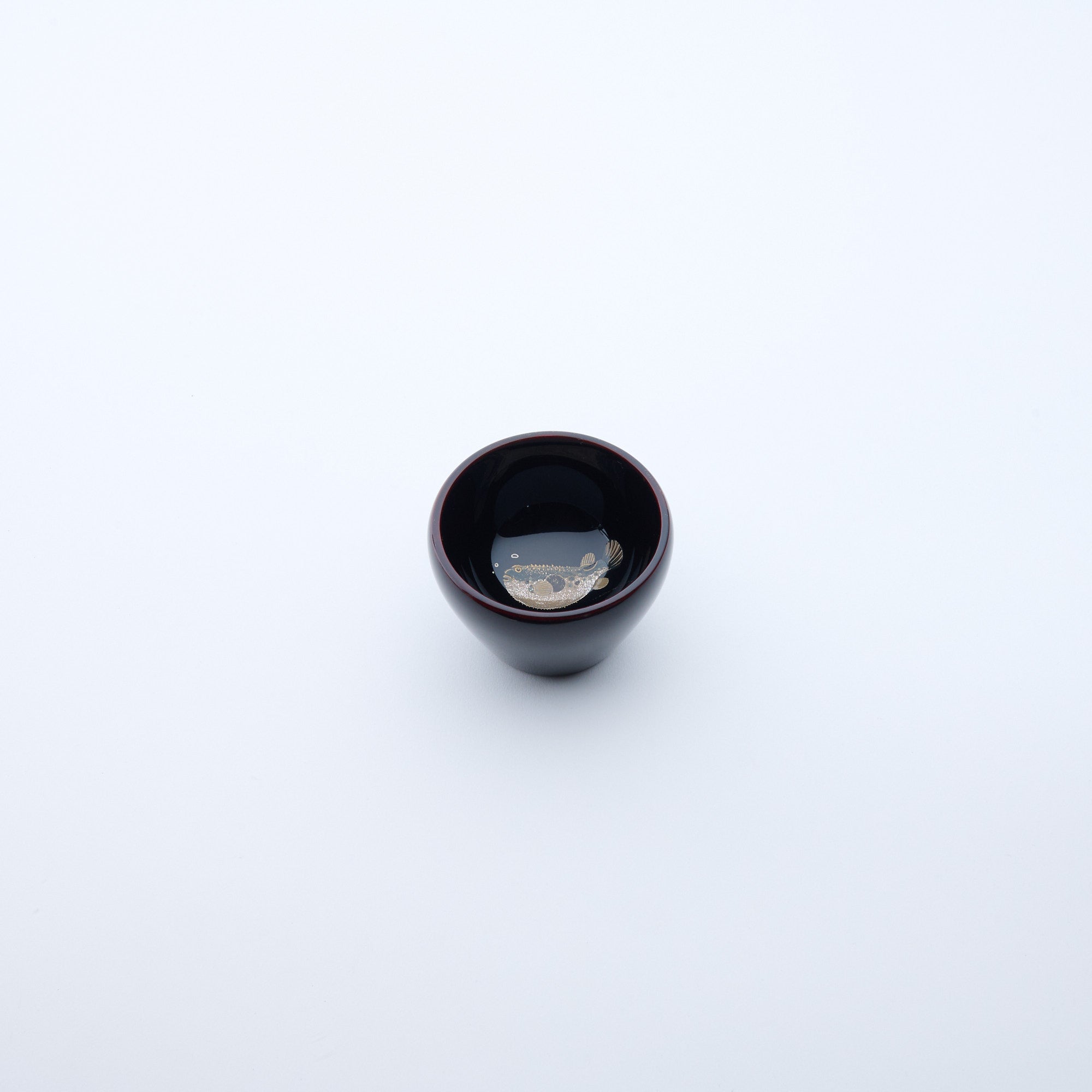Swimming Pufferfish Guinomi Sake Cup