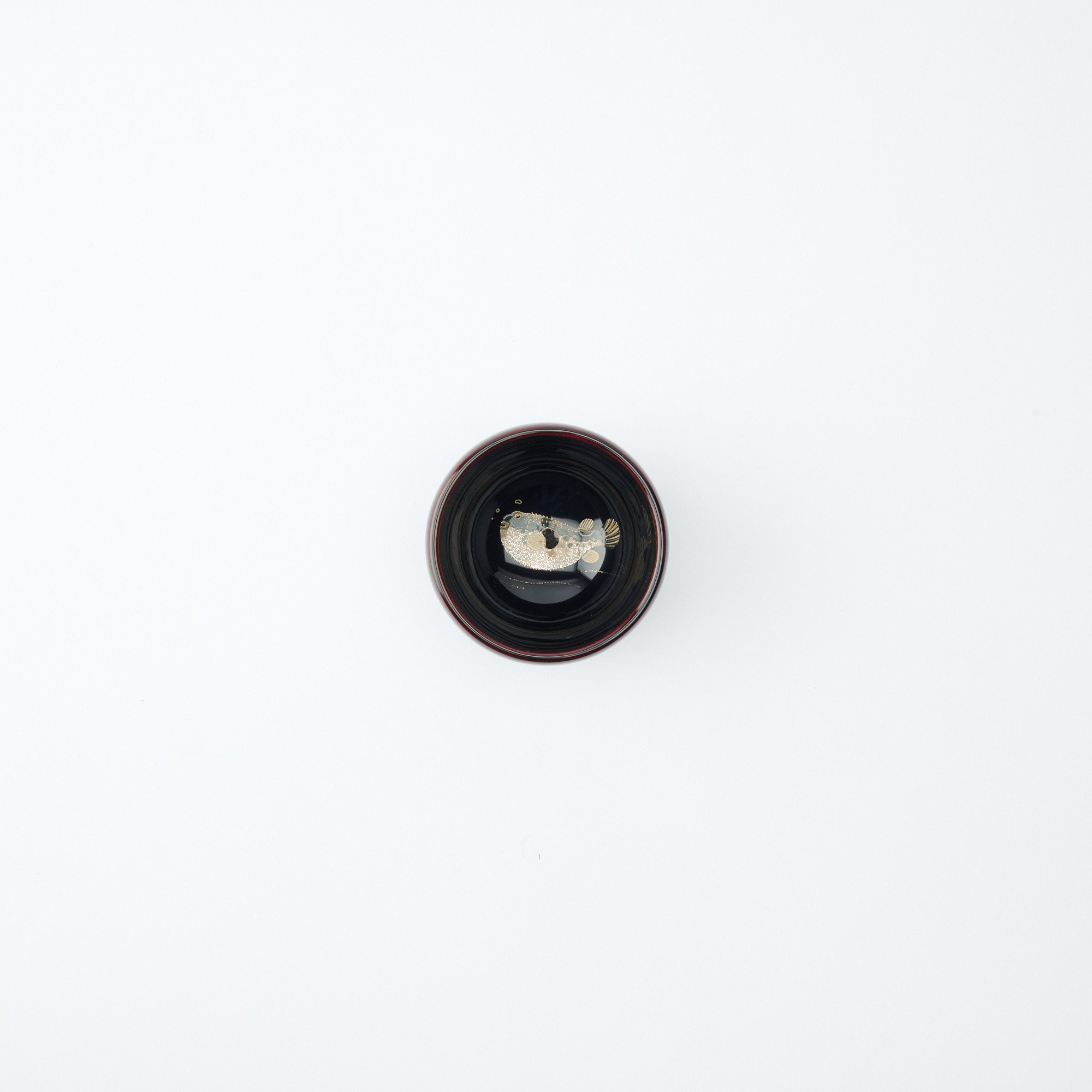 Swimming Pufferfish Guinomi Sake Cup