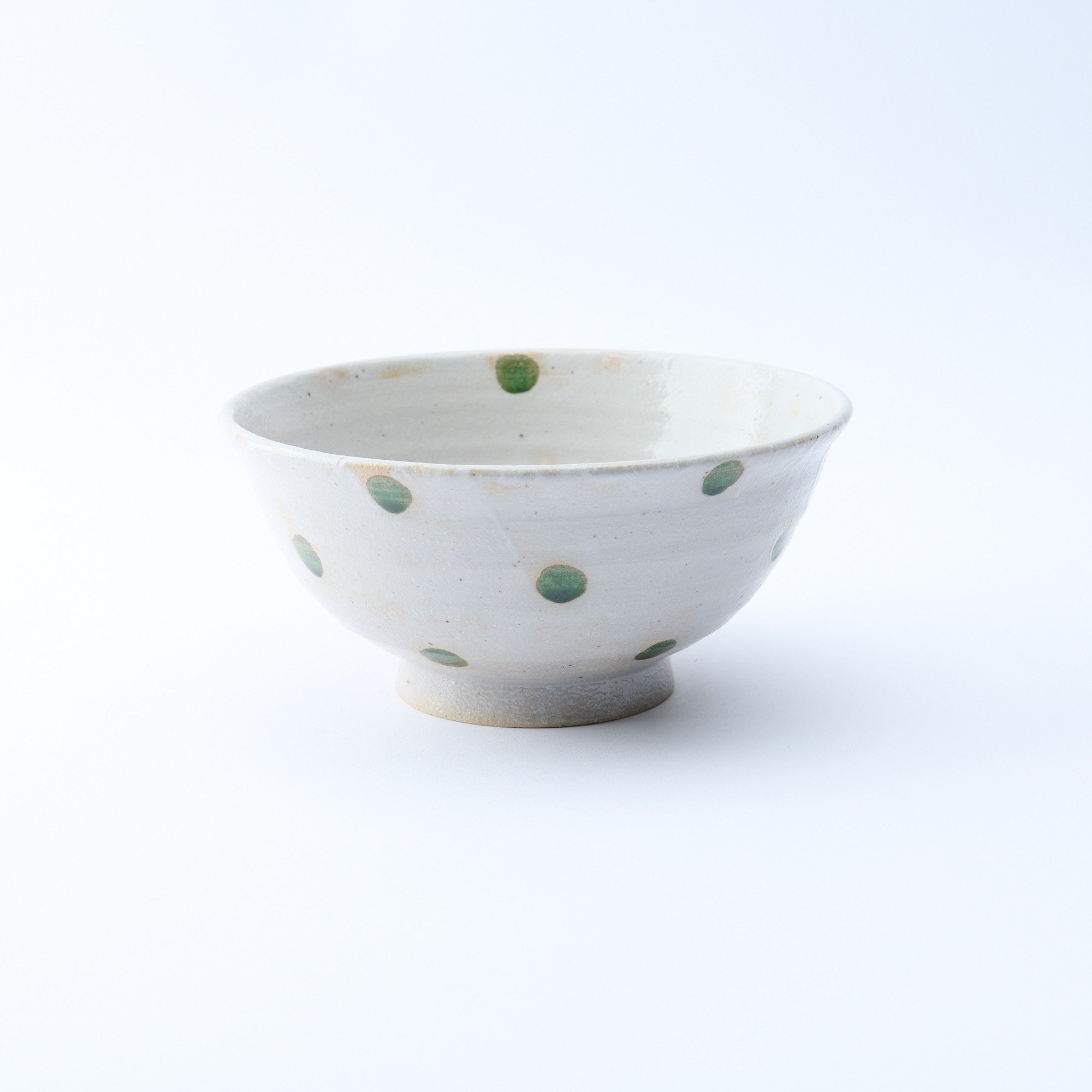 Tazón de ramen con estampado de lunares verdes de 7,7 pulgadas